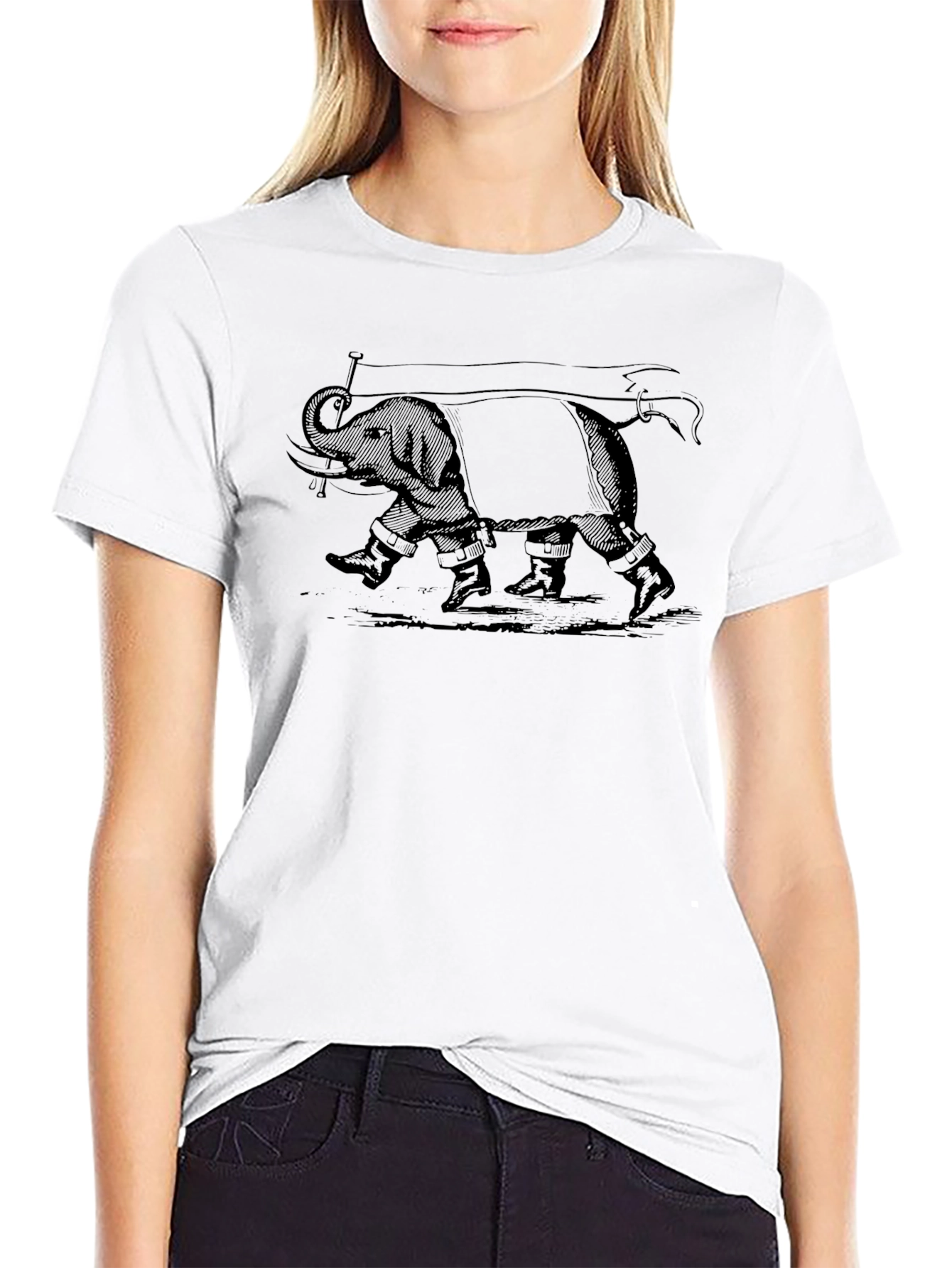 Elephant Graphic Print Tee