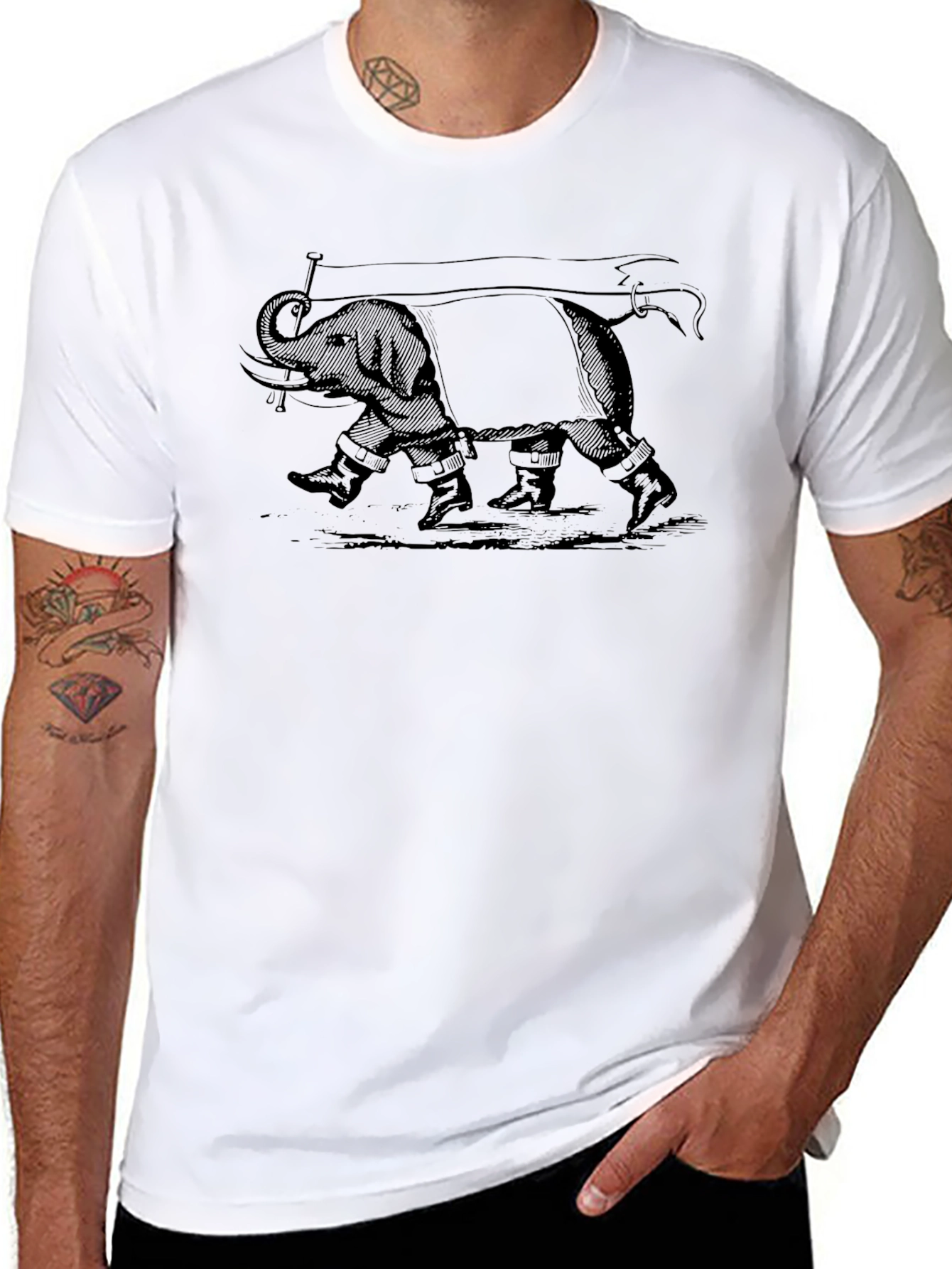 Elephant Graphic Print Tee