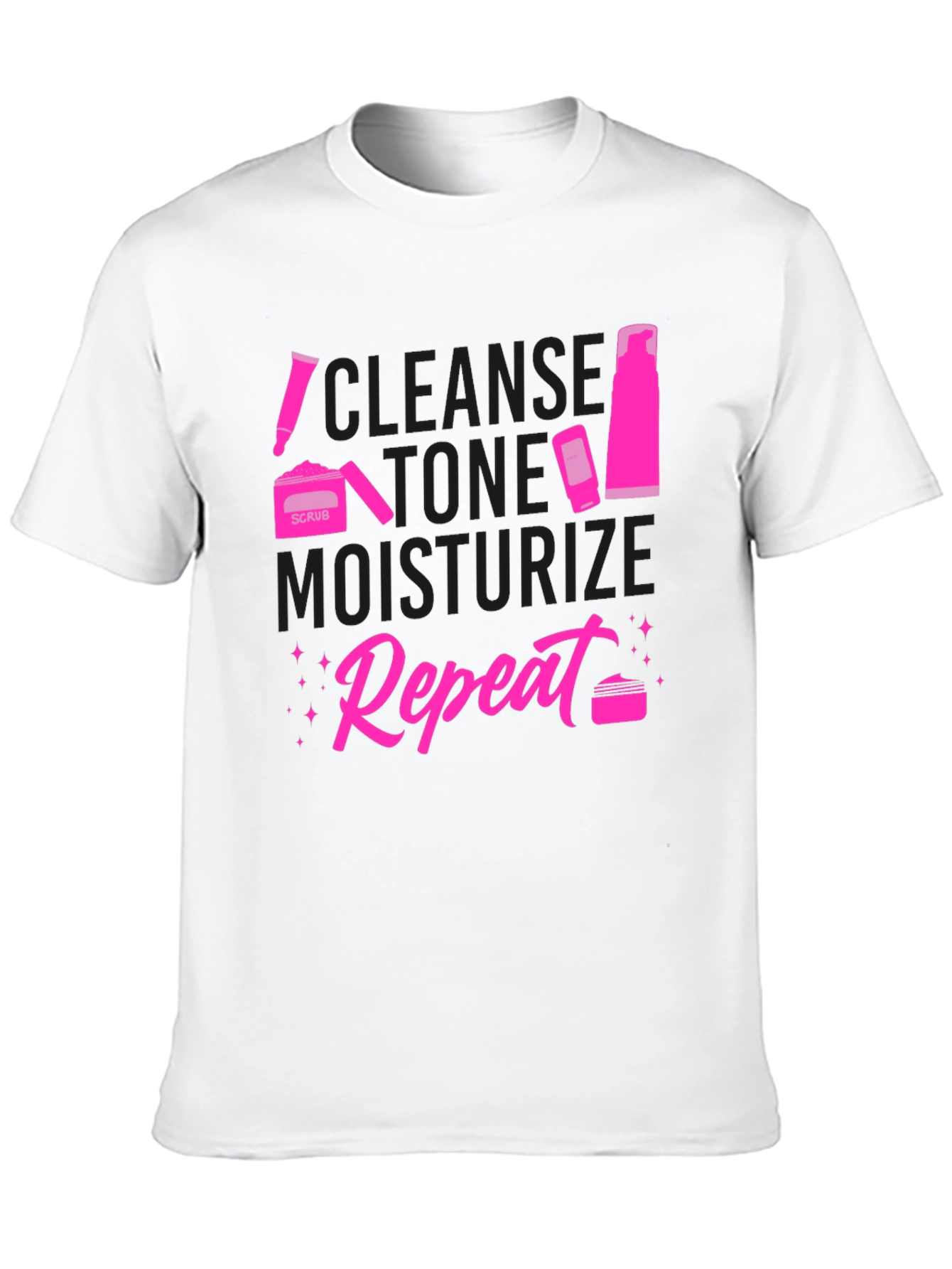 Cleanse Tone Moisturize Repeat Graphic Tee
