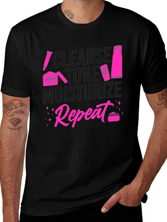 Cleanse Tone Moisturize Repeat Graphic Tee