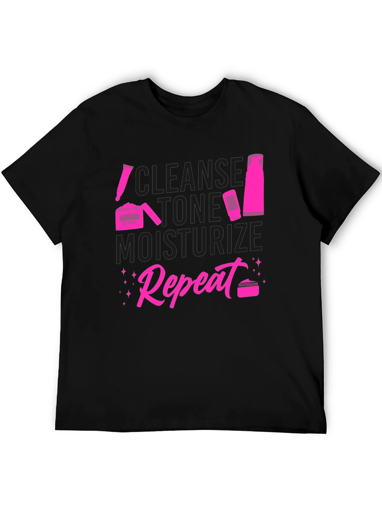 Cleanse Tone Moisturize Repeat Graphic Tee