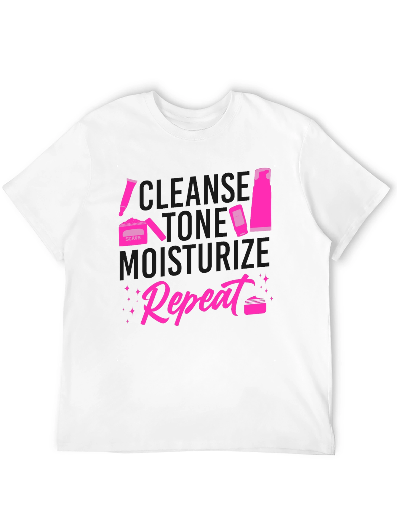 Cleanse Tone Moisturize Repeat Graphic Tee