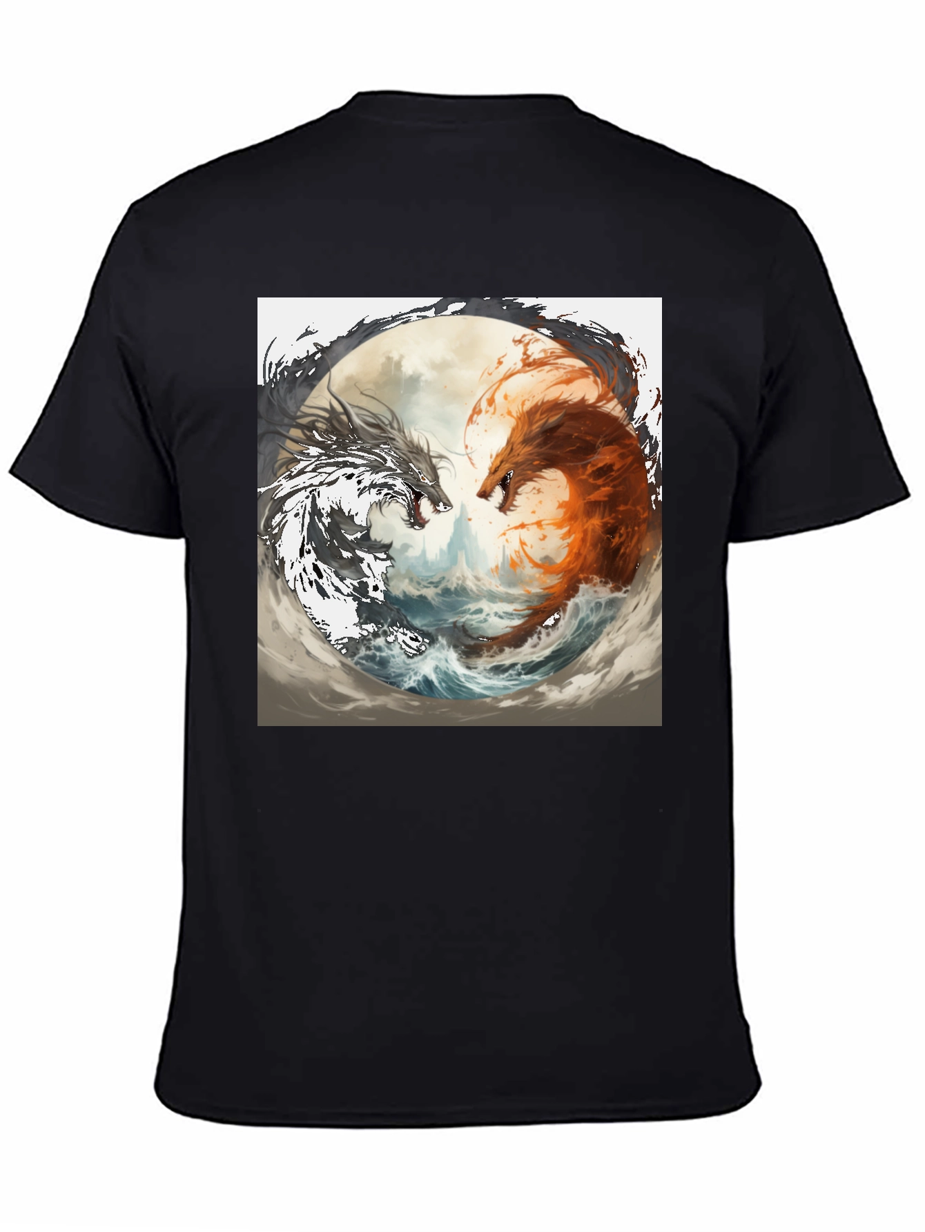 Yin Yang Dragons Graphic Tee