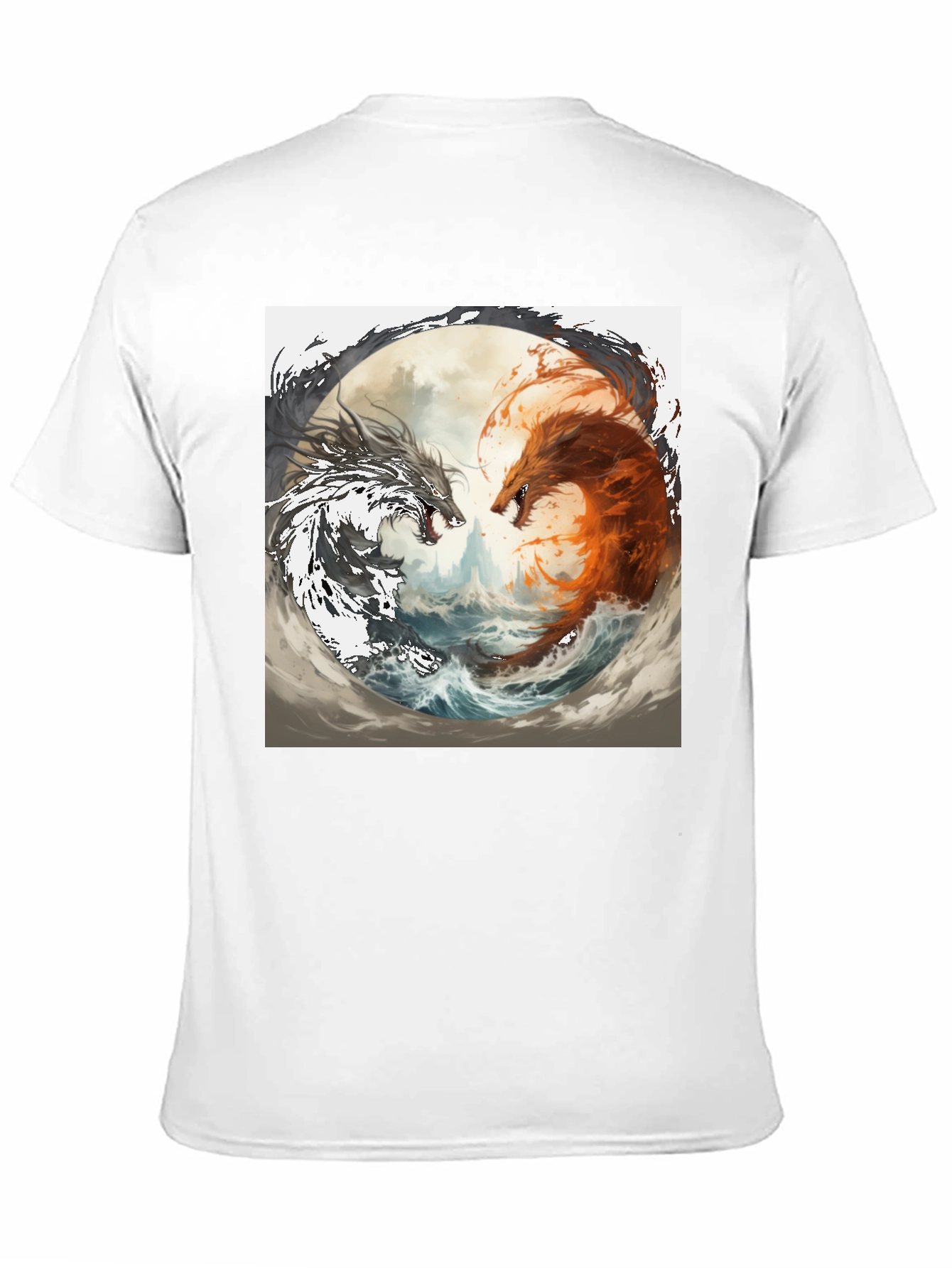 Yin Yang Dragons Graphic Tee