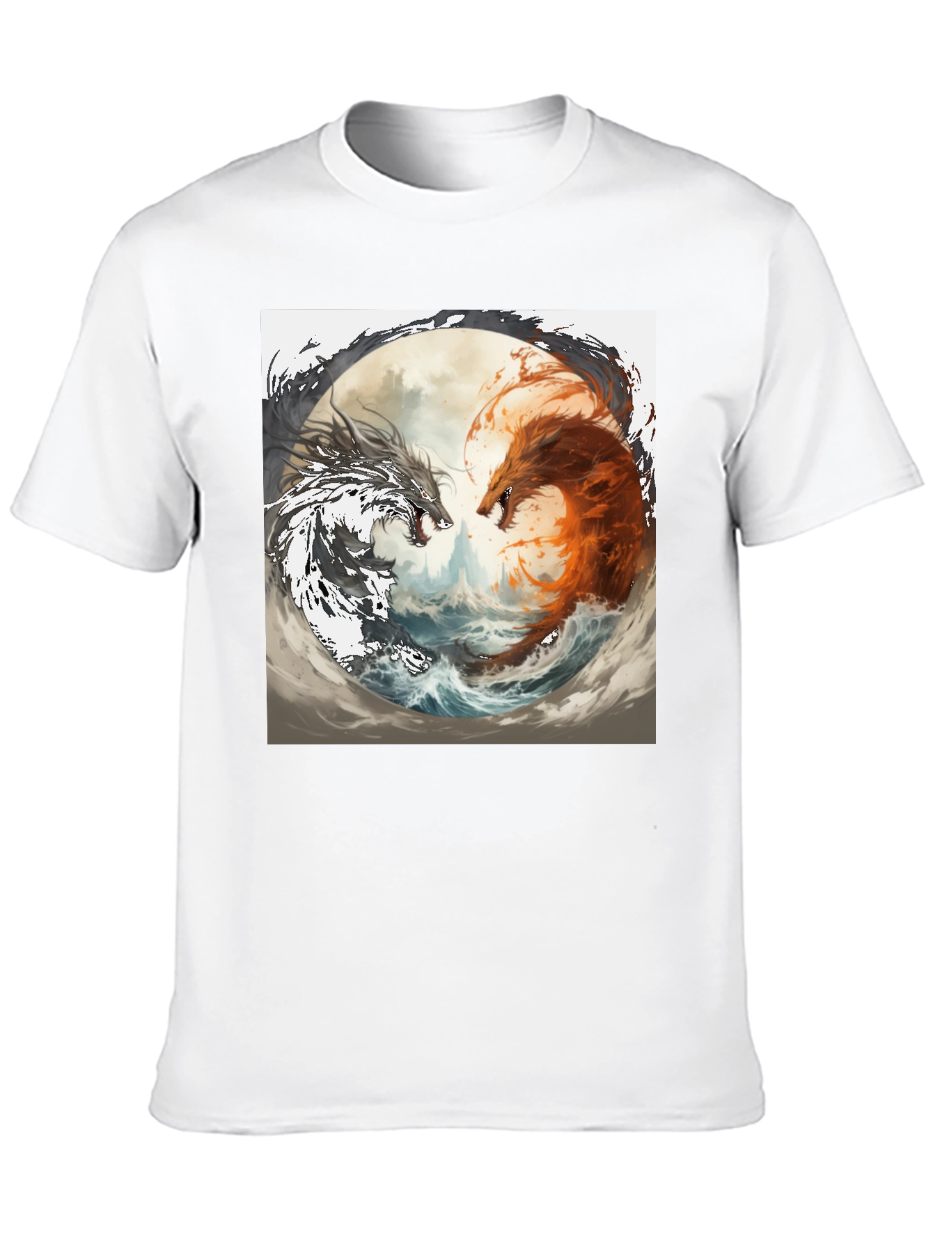 Yin Yang Dragons Graphic Tee