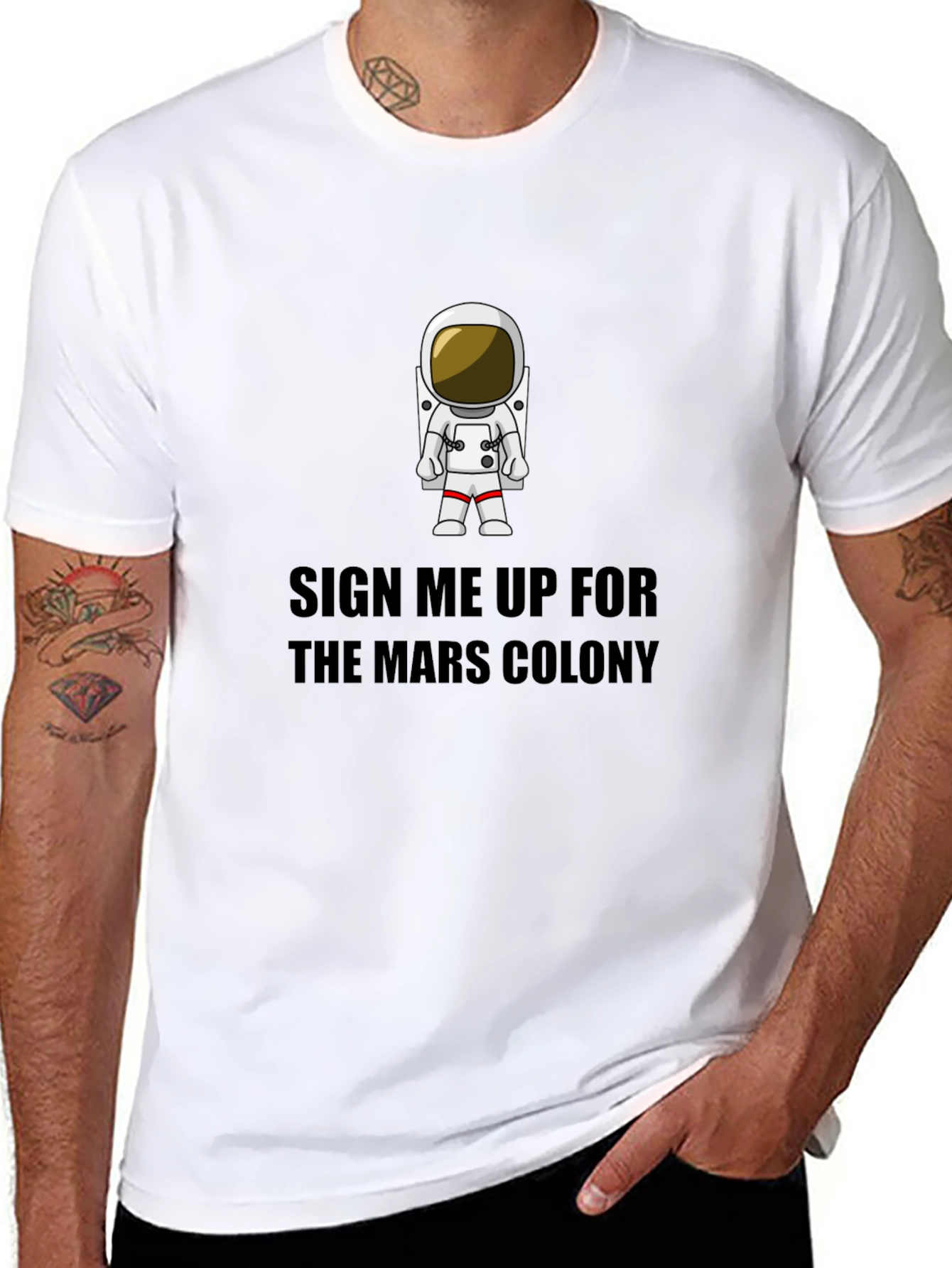 Mars Colony T-Shirt - Astronaut Graphic Tee