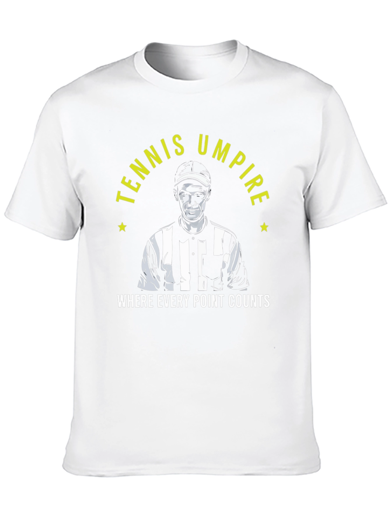 Tennis Umpire Black T-Shirt - Every Point Counts