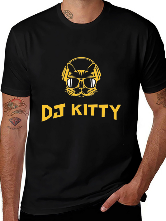DJ Kitty Graphic T-Shirt - Cool Music Lover Tee
