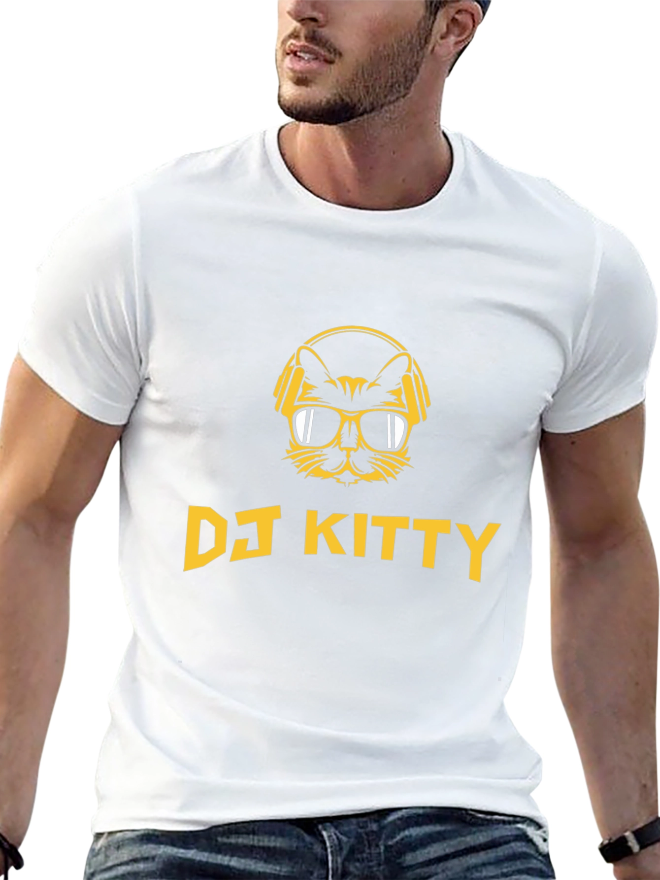 DJ Kitty Graphic T-Shirt - Cool Music Lover Tee