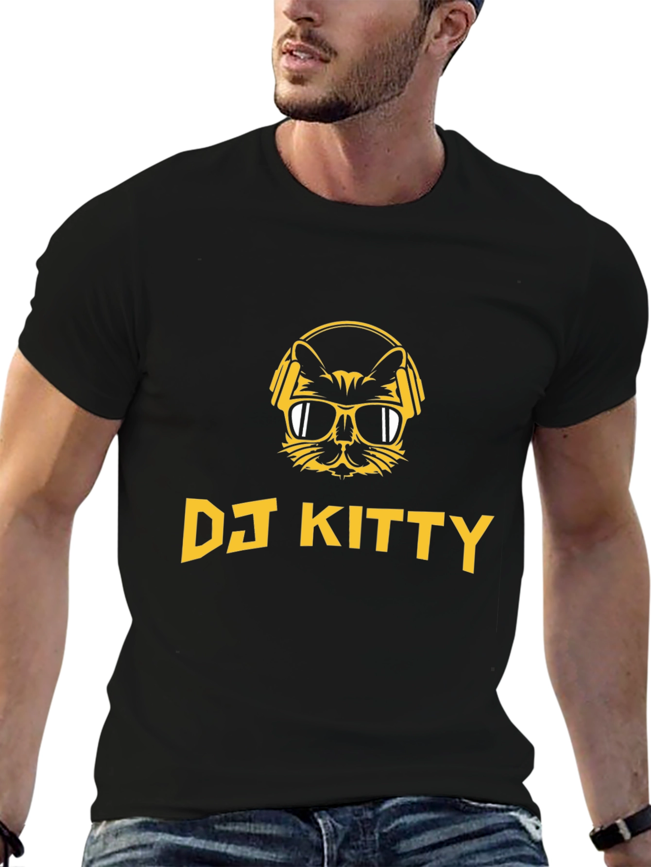 DJ Kitty Graphic T-Shirt - Cool Music Lover Tee