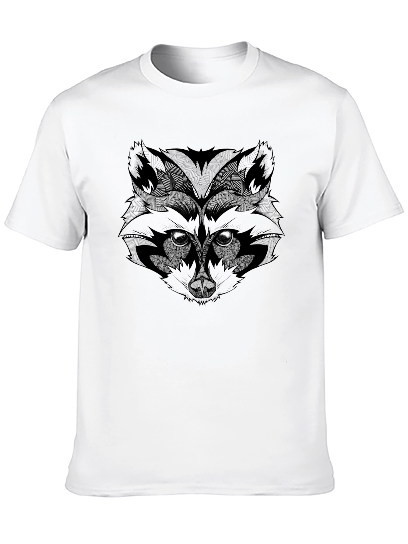 Raccoon Graphic Tee - Mens Black T-Shirt
