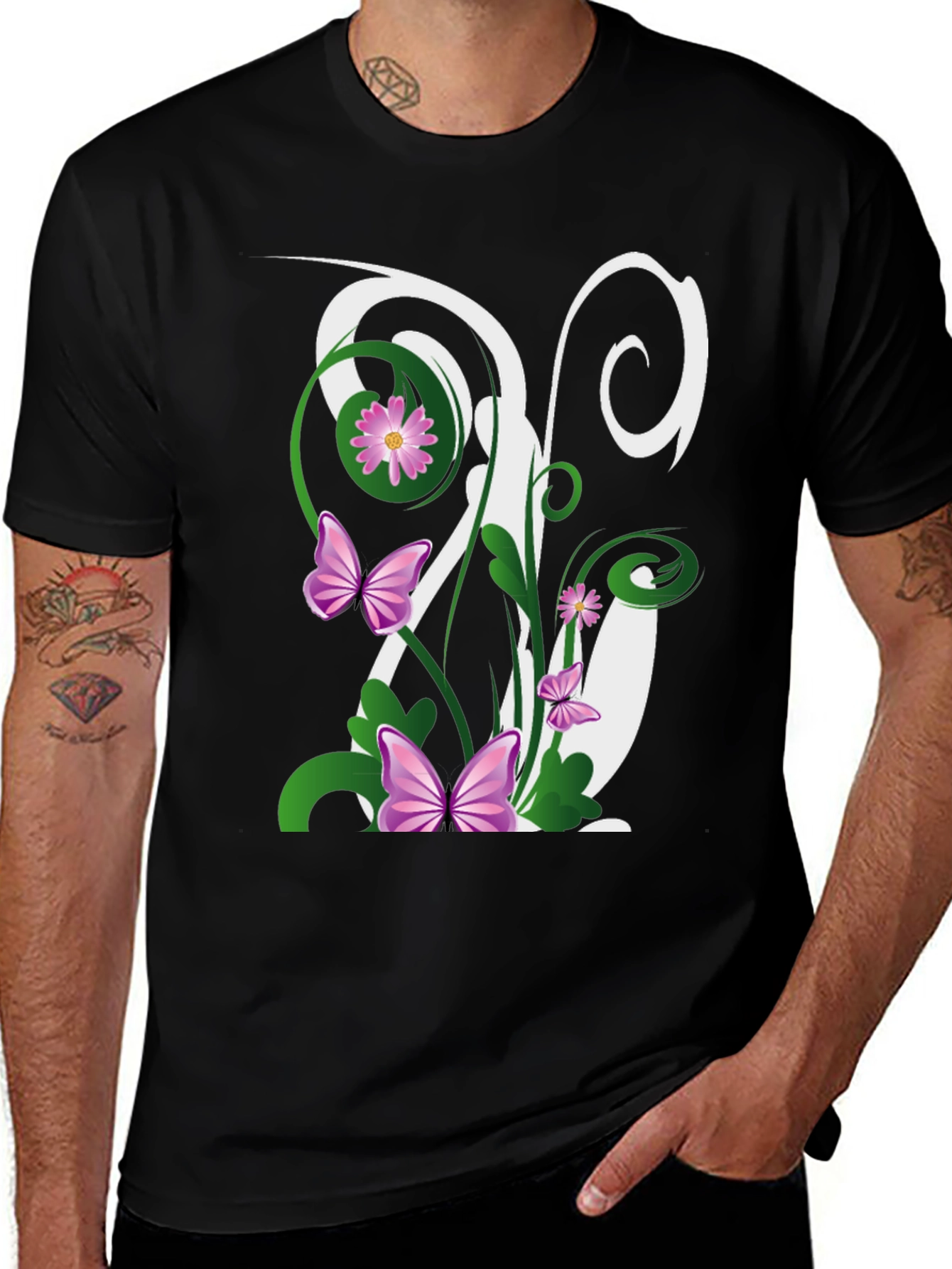Floral Letter T-Shirt