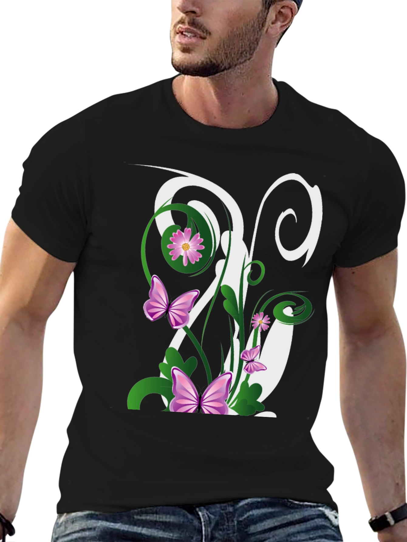 Floral Letter T-Shirt