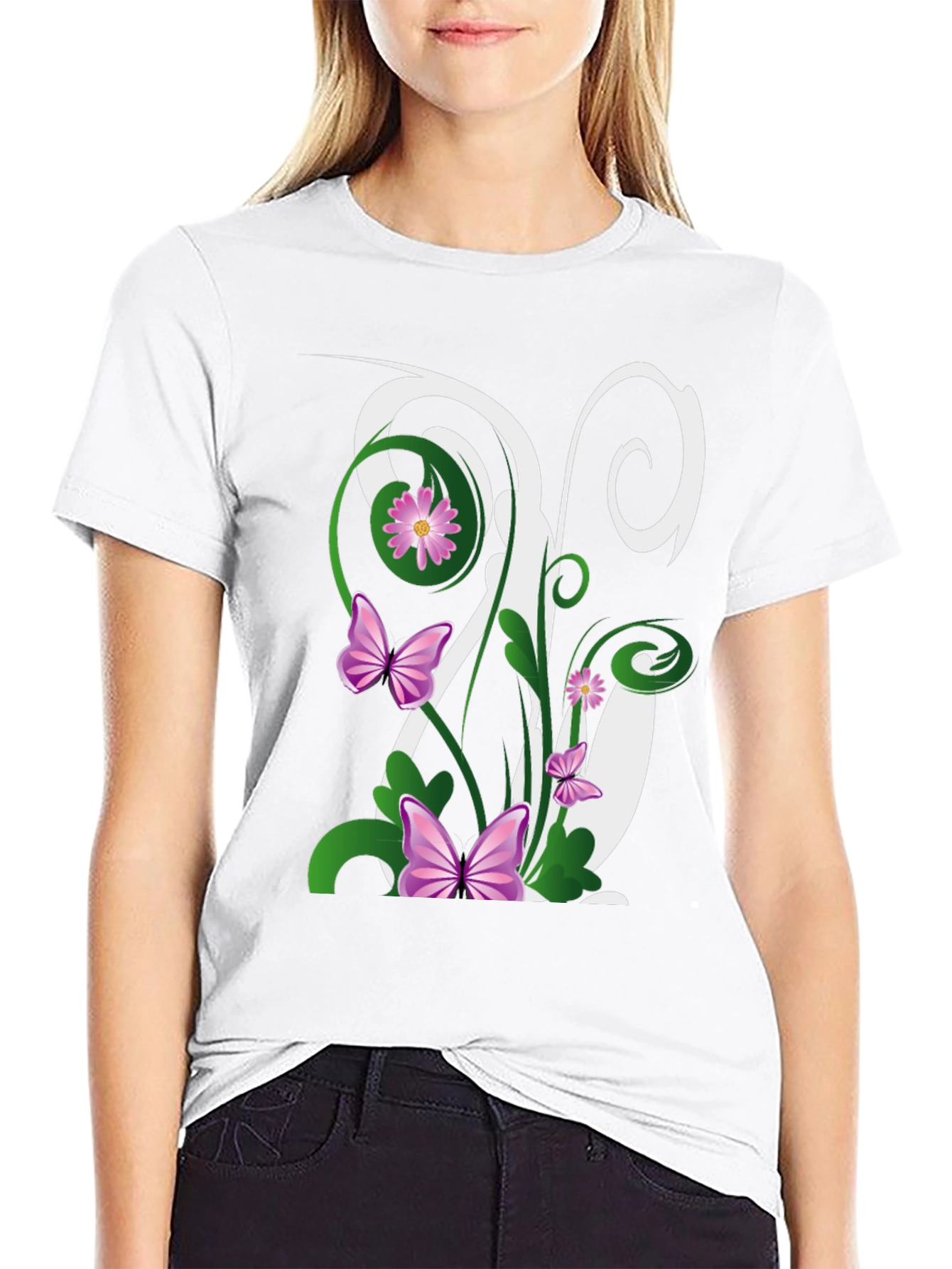Floral Letter T-Shirt