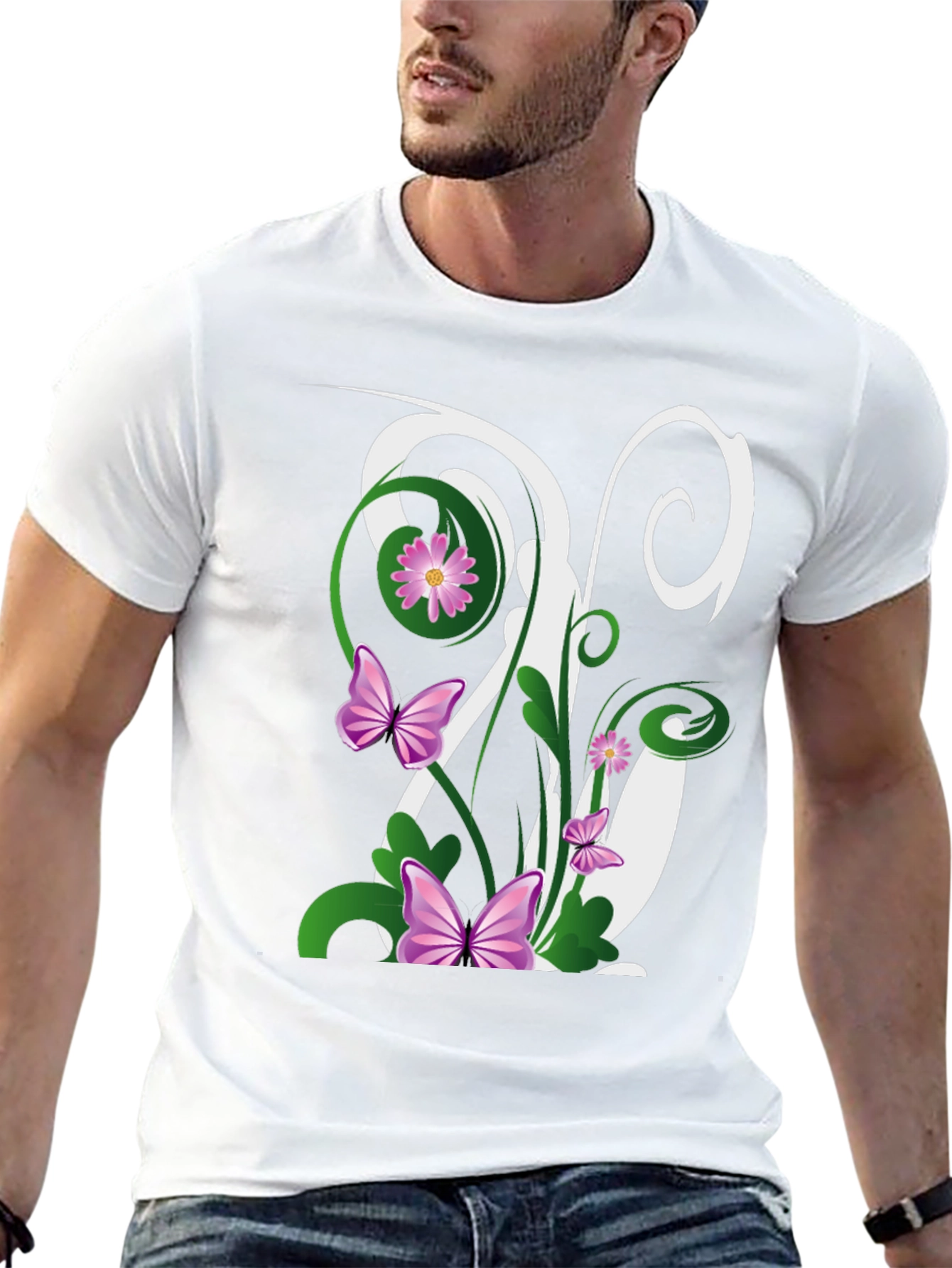 Floral Letter T-Shirt