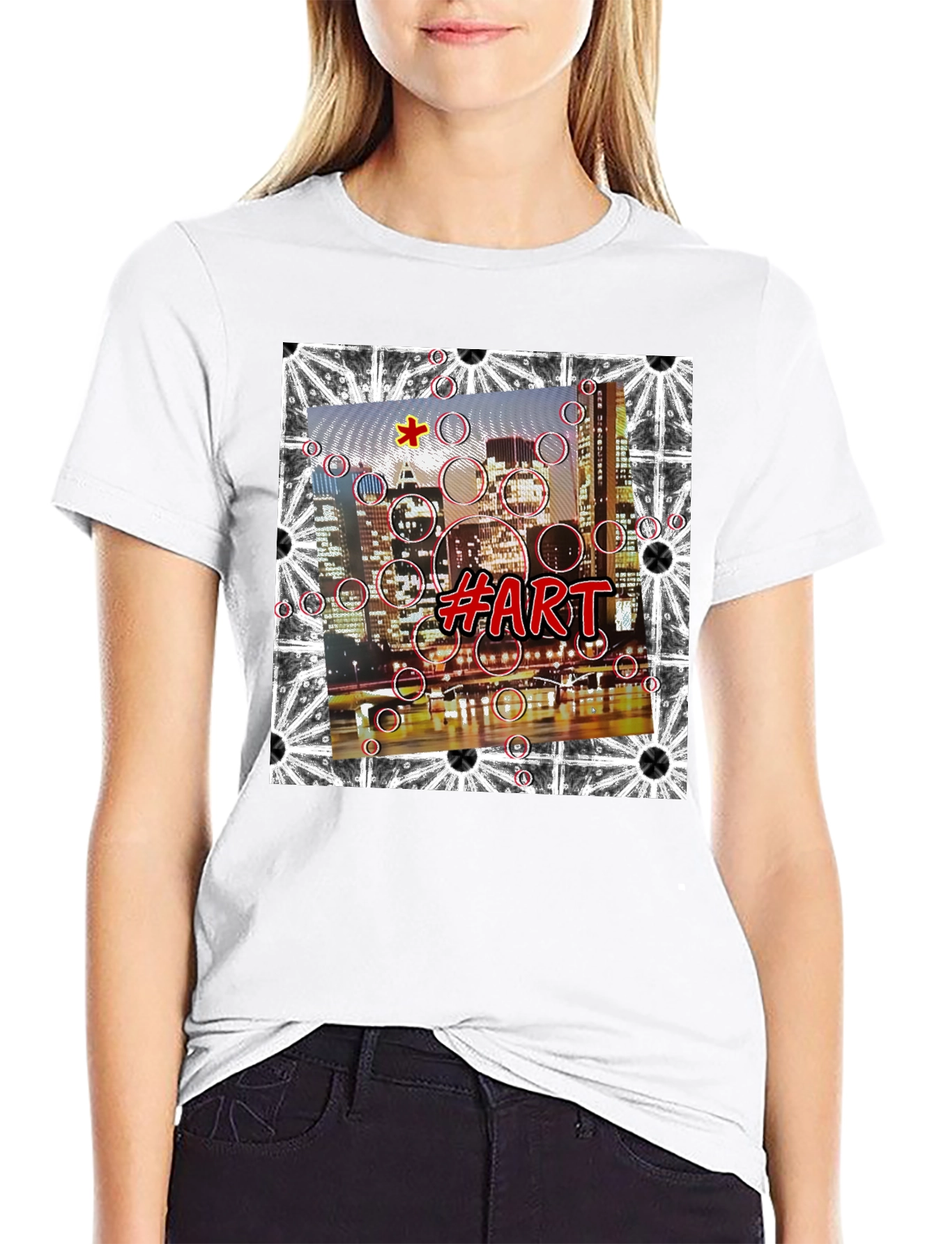 Abstract Cityscape Art Tee
