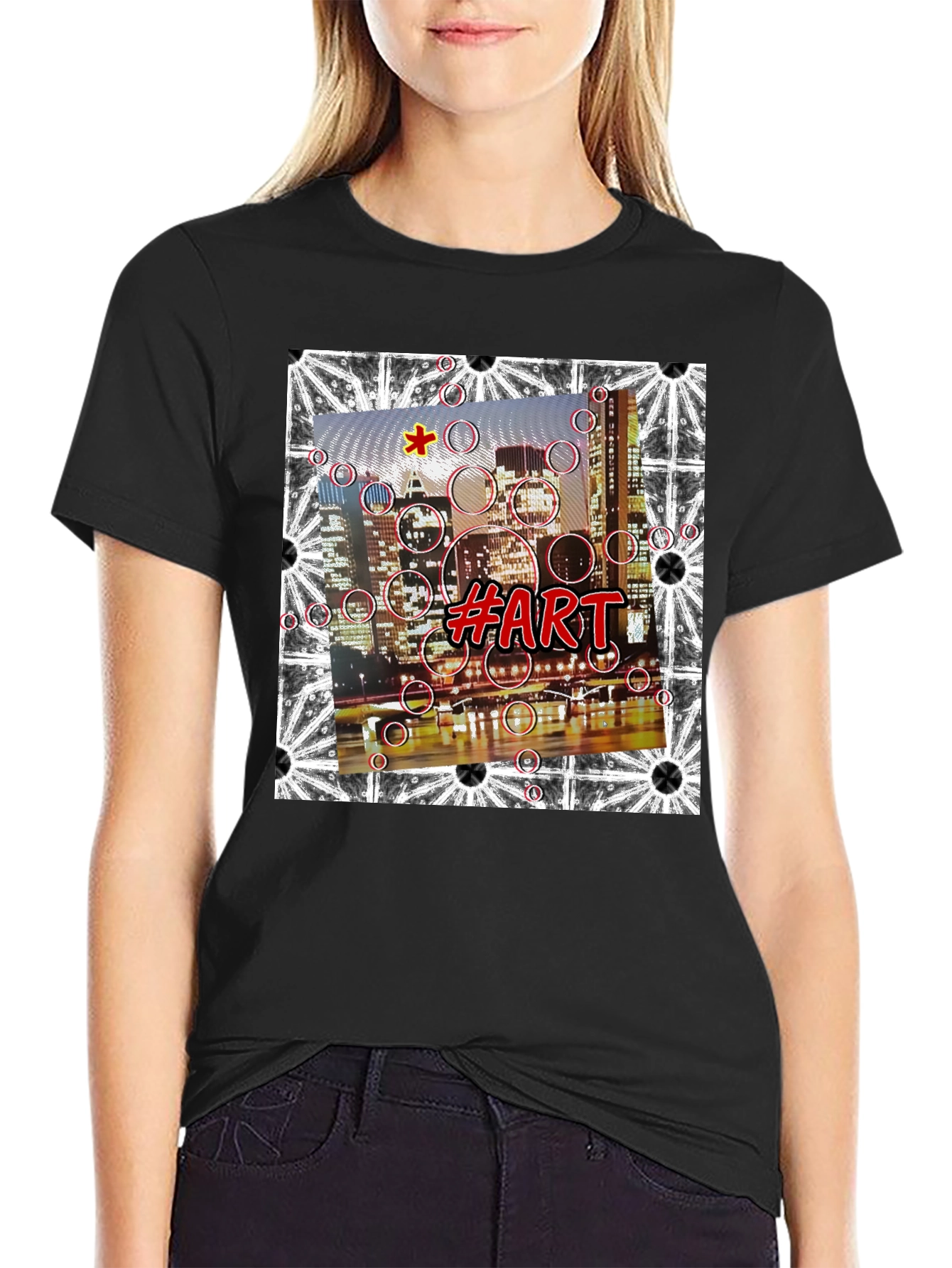 Abstract Cityscape Art Tee