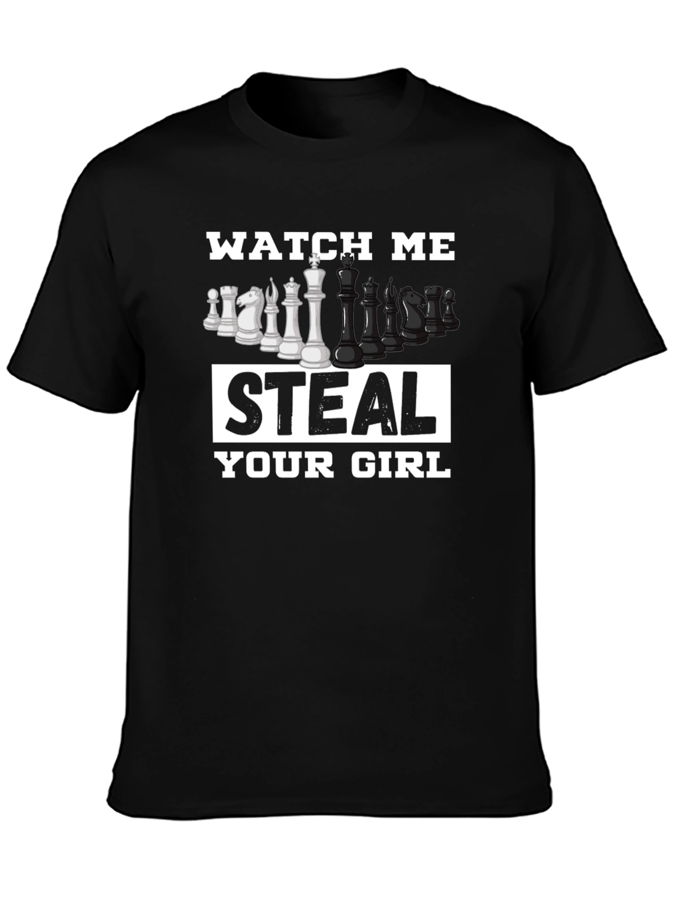 Chess Steal Your Girl Black T-Shirt