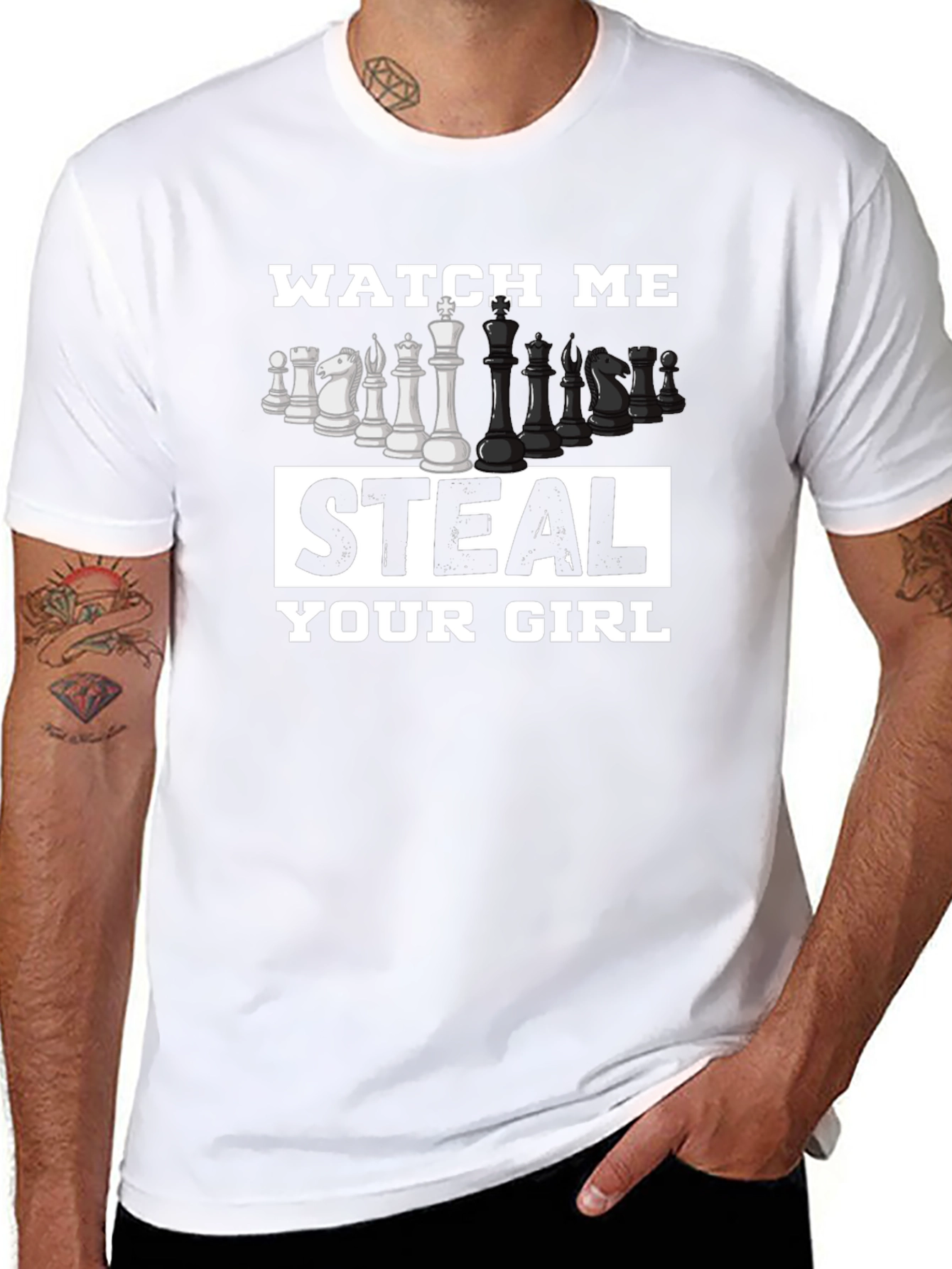 Chess Steal Your Girl Black T-Shirt
