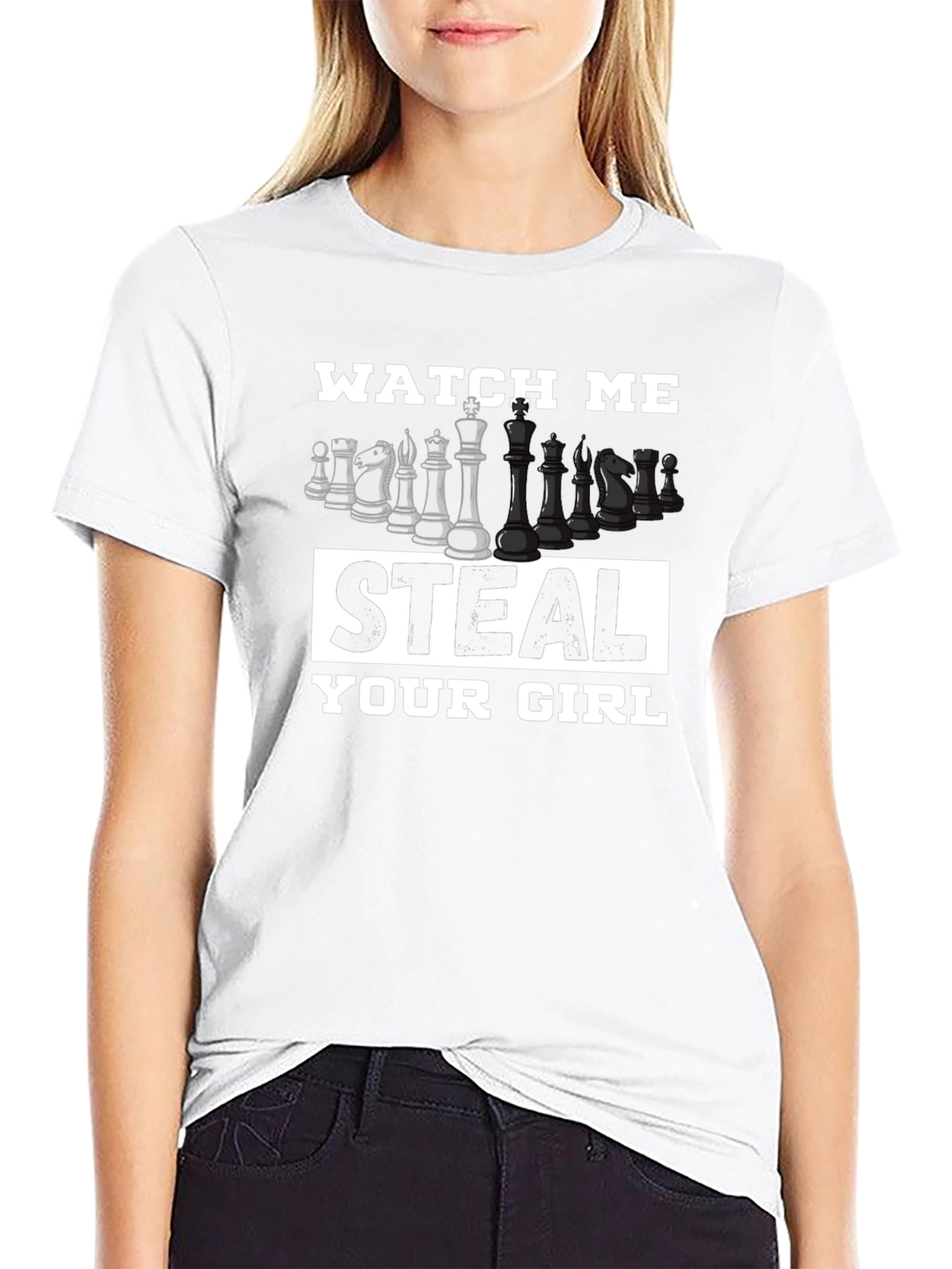 Chess Steal Your Girl Black T-Shirt
