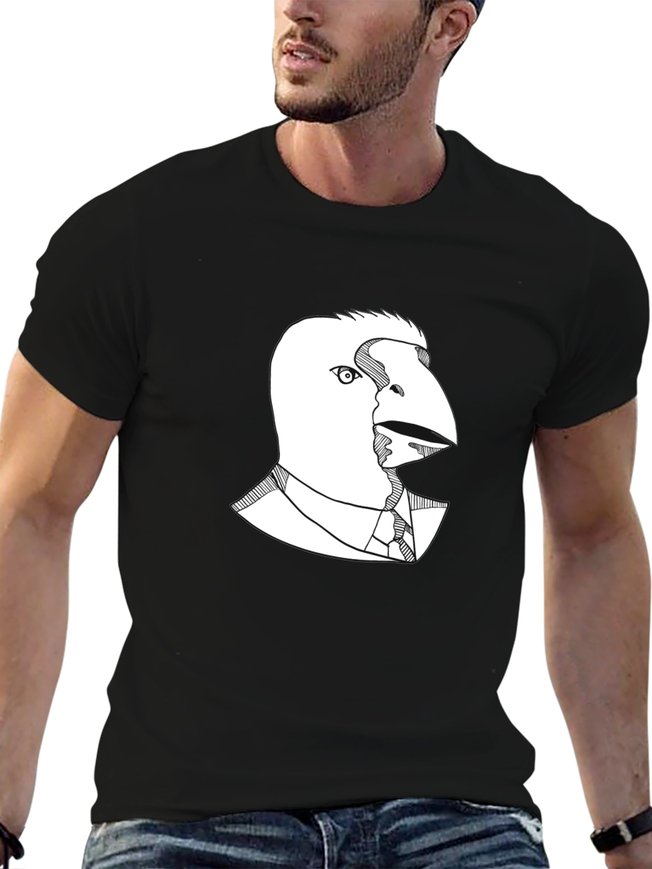 Raven Business Casual T-Shirt - Unique Graphic Tee