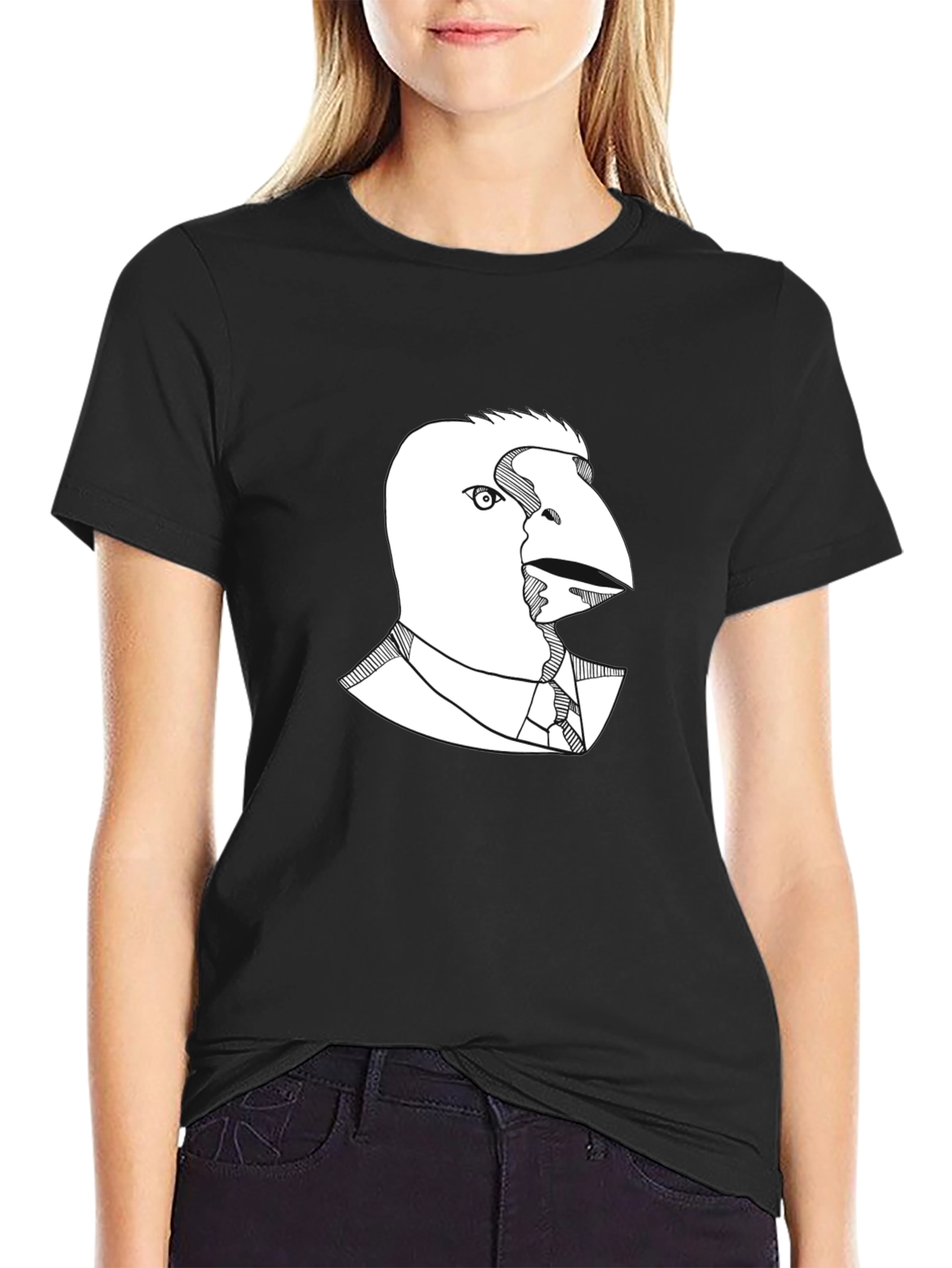 Raven Business Casual T-Shirt - Unique Graphic Tee