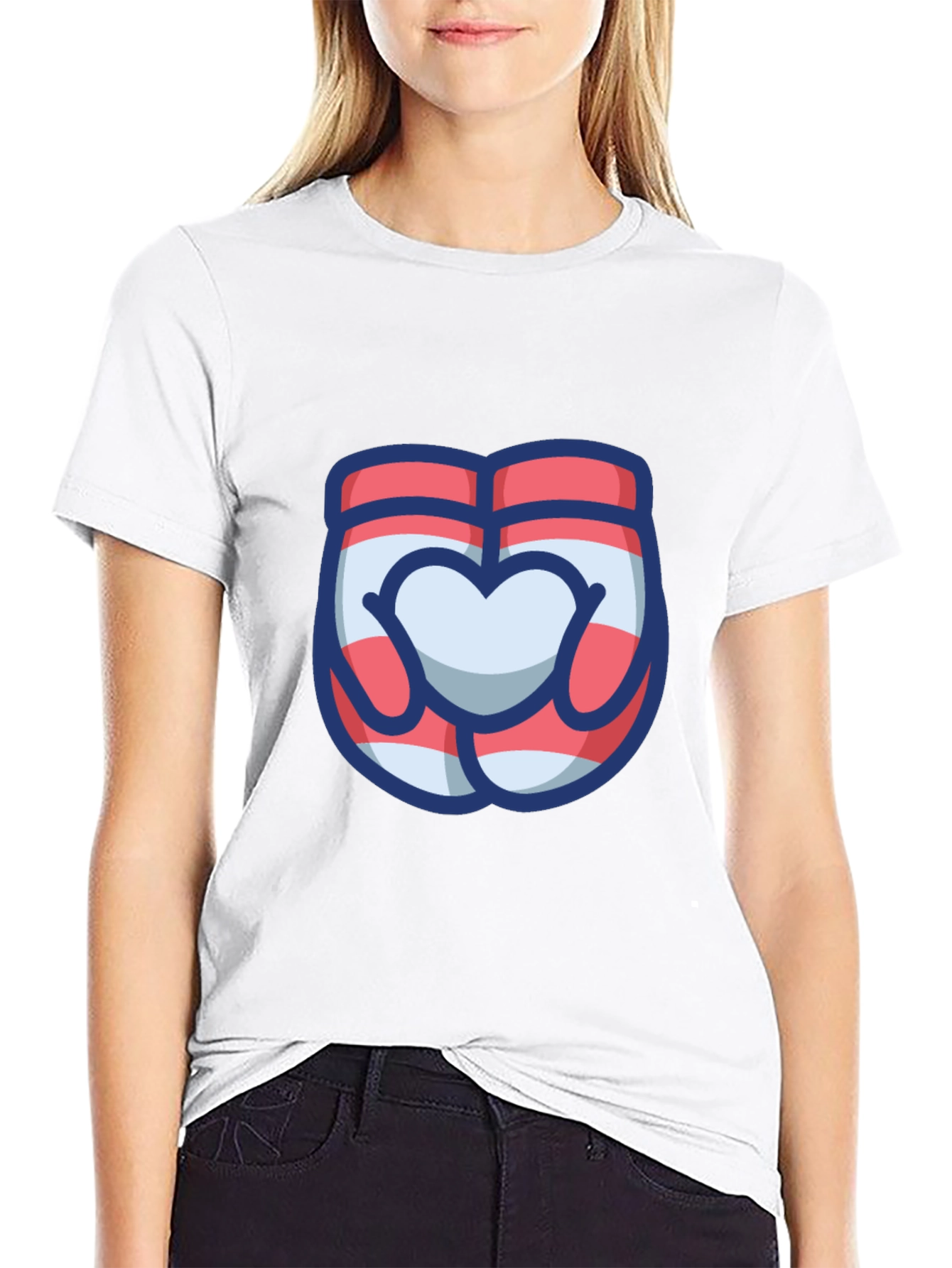 Heart Hands Graphic Tee - Cute & Stylish