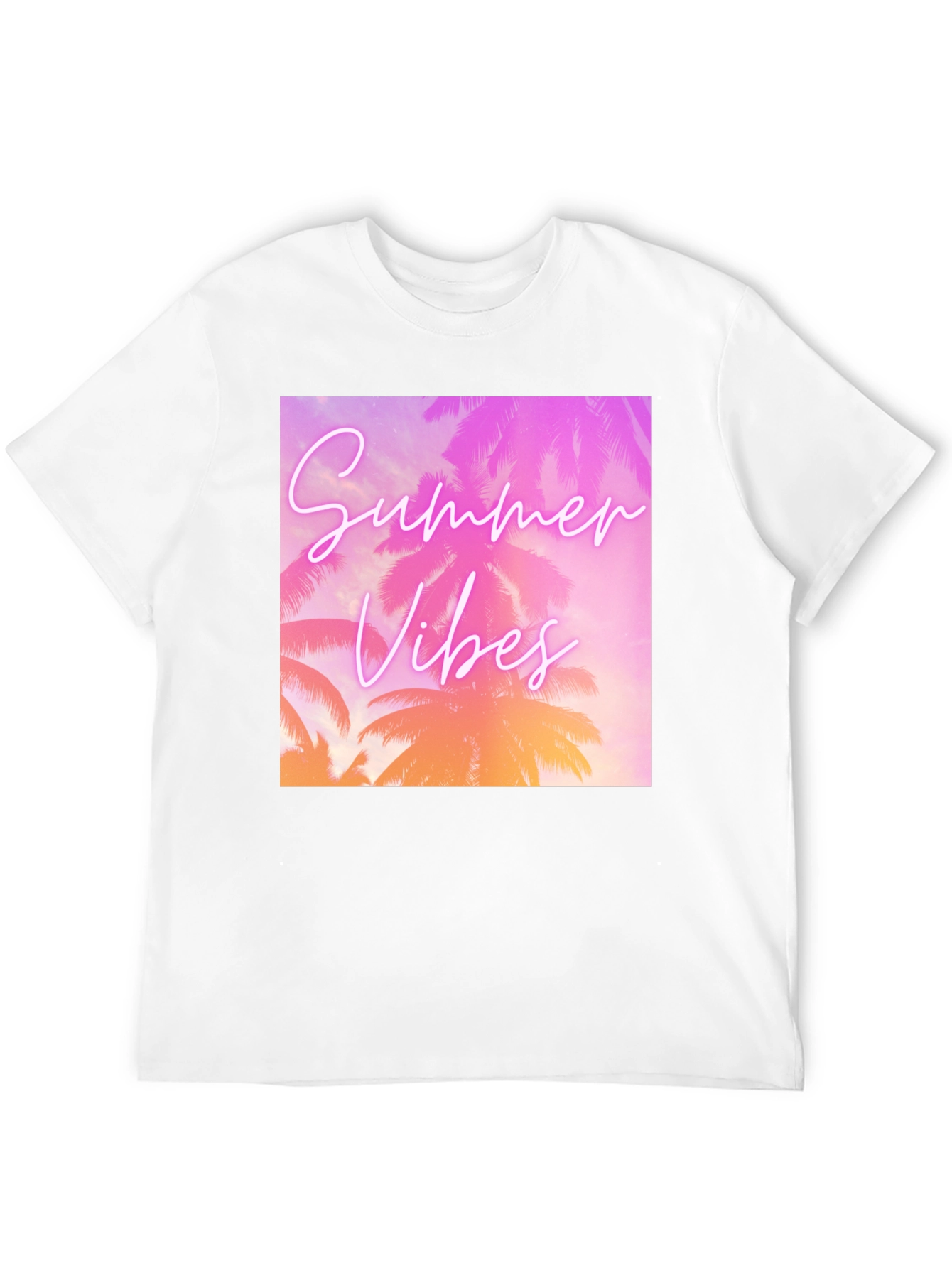 Summer Vibes Graphic T-Shirt - Tropical Palm Tree Design