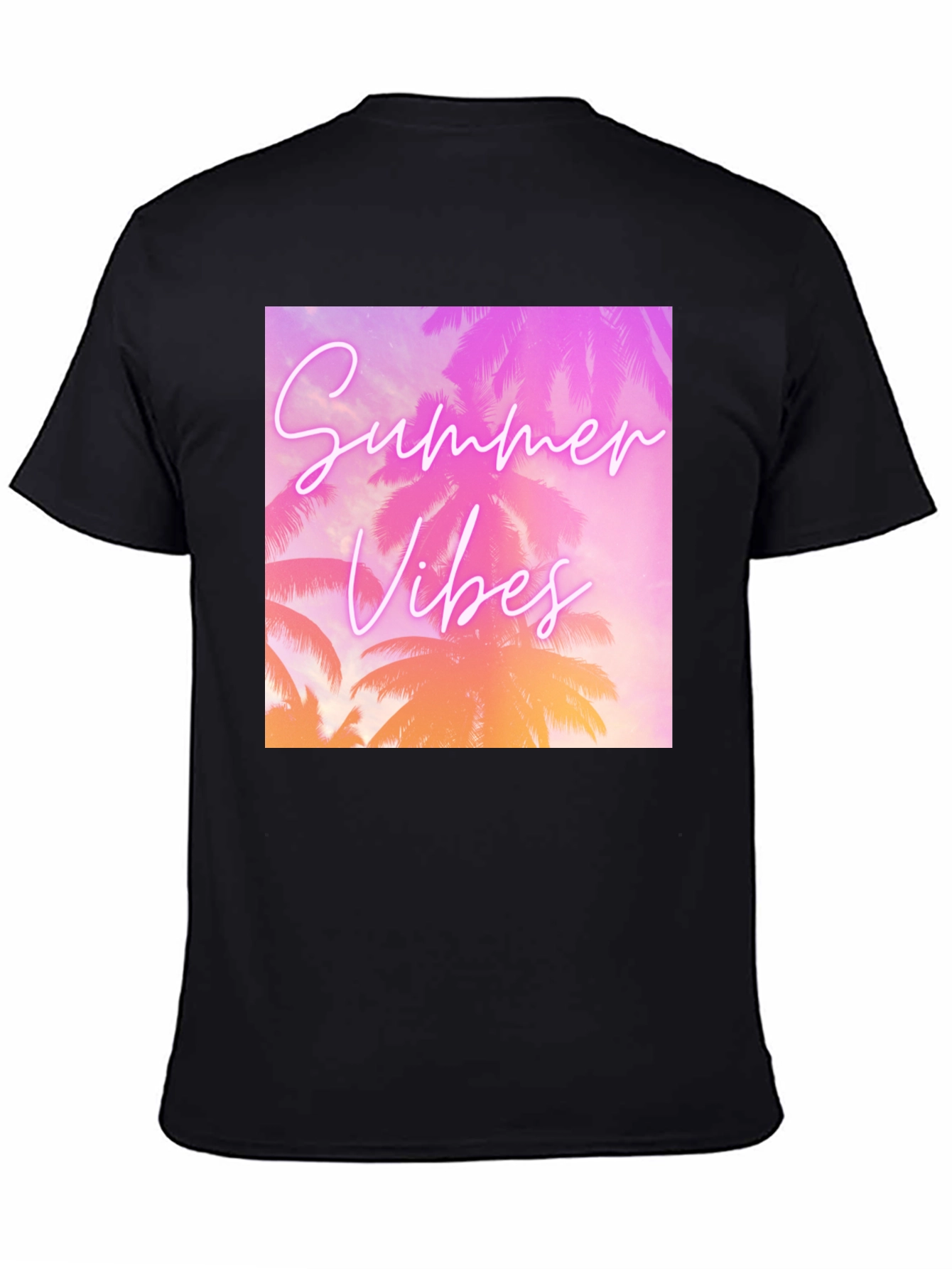 Summer Vibes Graphic T-Shirt - Tropical Palm Tree Design