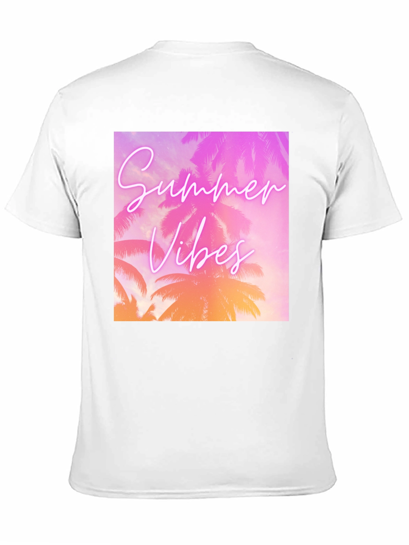 Summer Vibes Graphic T-Shirt - Tropical Palm Tree Design