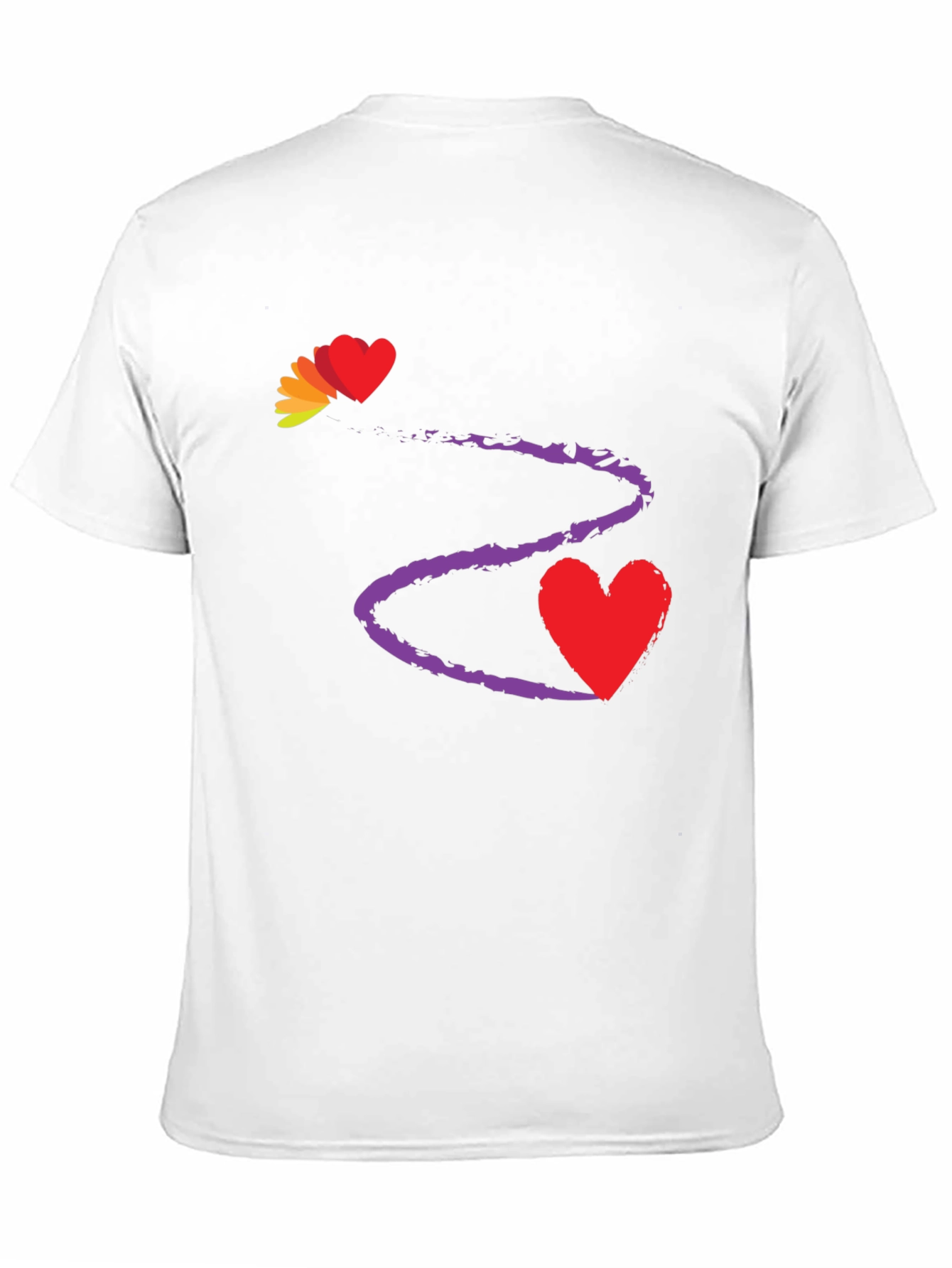 Heart Trail Black T-Shirt