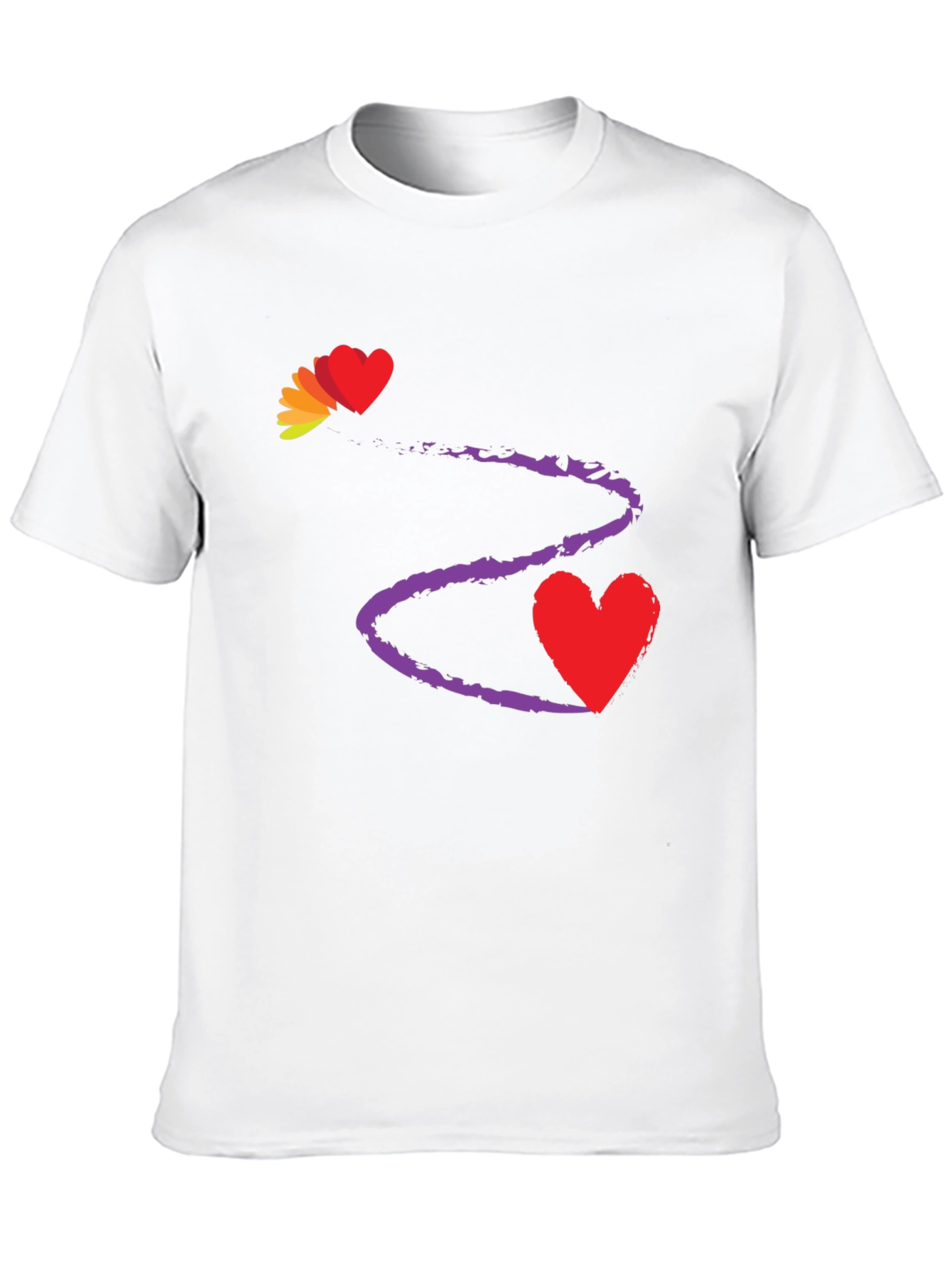Heart Trail Black T-Shirt