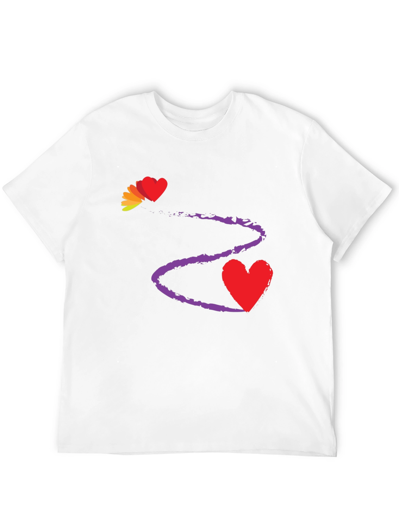 Heart Trail Black T-Shirt