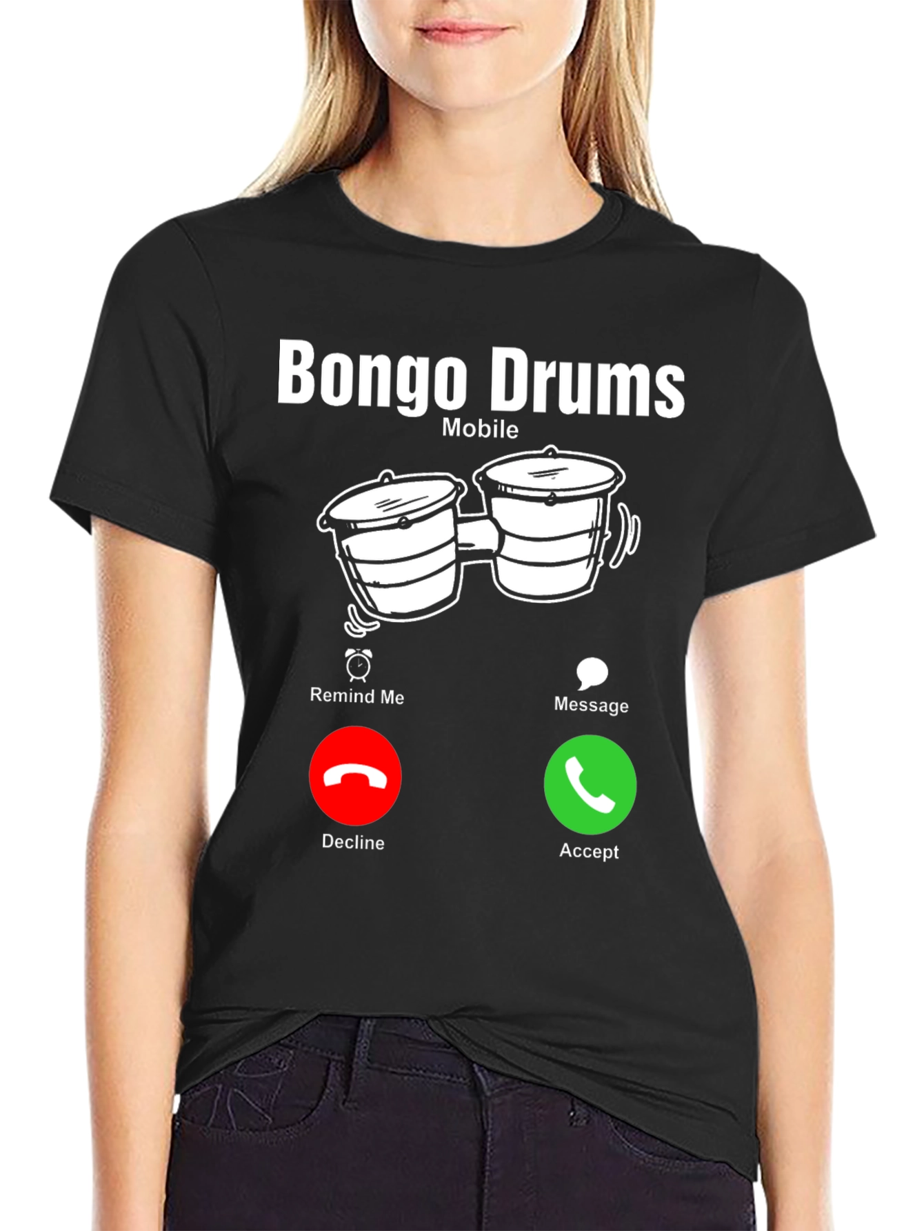 Bongo Drums Mobile T-Shirt - Musician Calling!