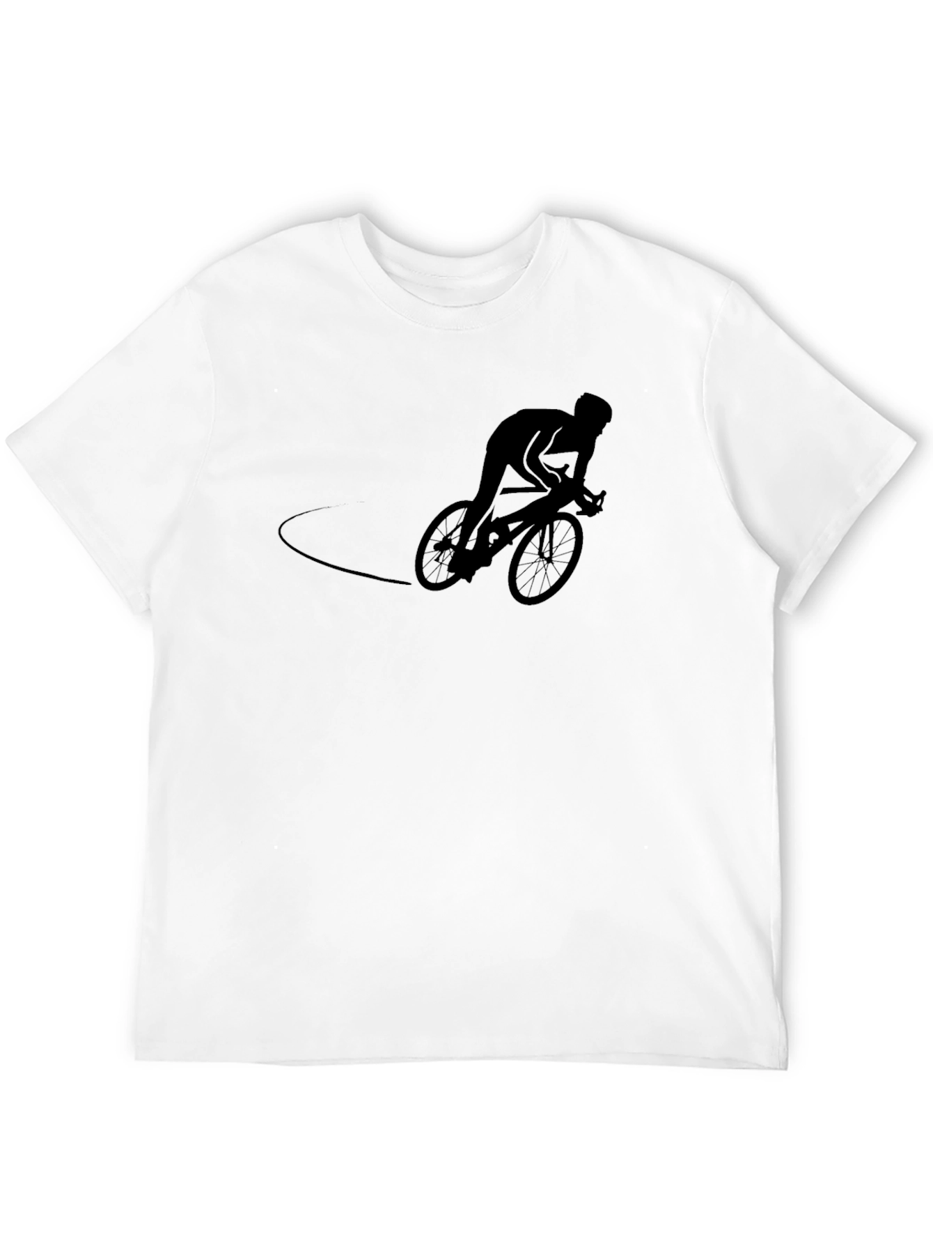 Black Cycling Silhouette T-Shirt