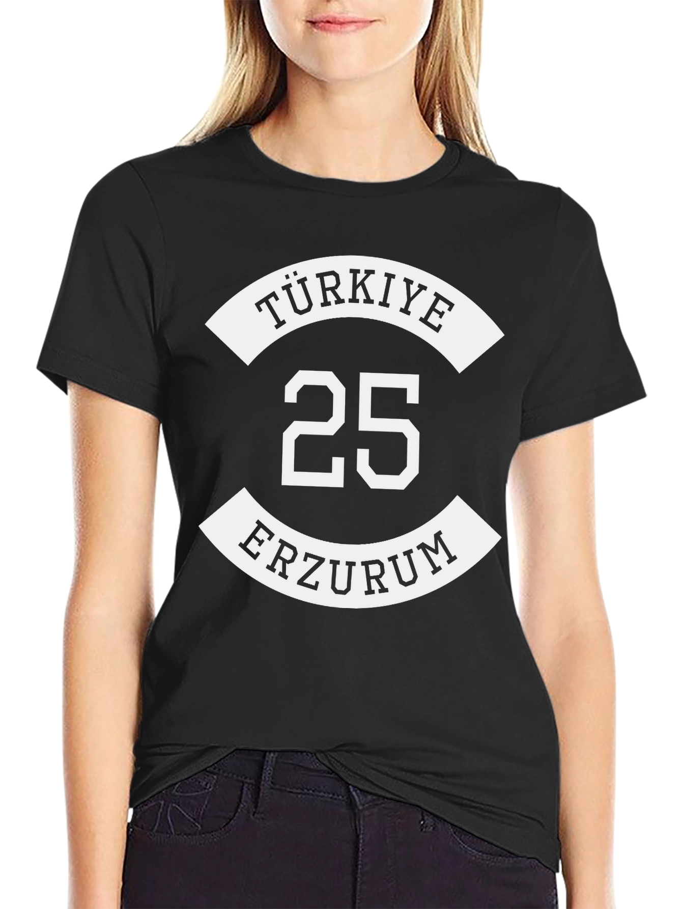 Türkiye Erzurum 25 Black Graphic Tee