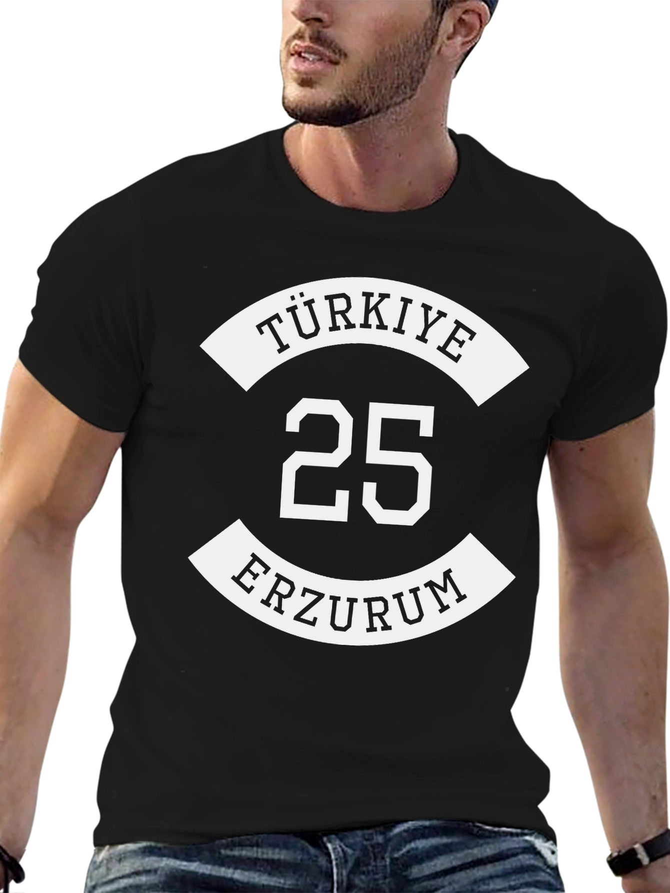 Türkiye Erzurum 25 Black Graphic Tee