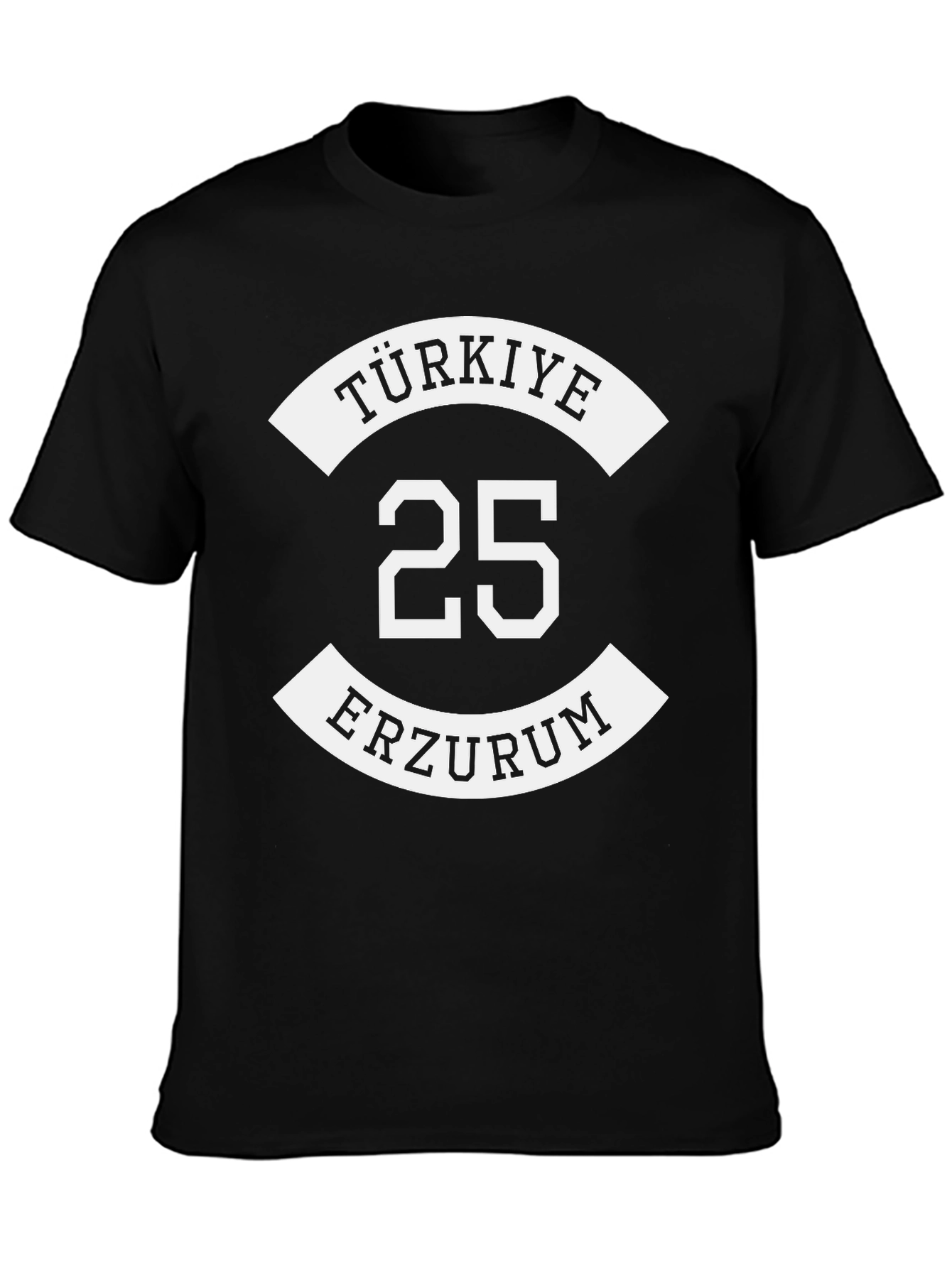 Türkiye Erzurum 25 Black Graphic Tee