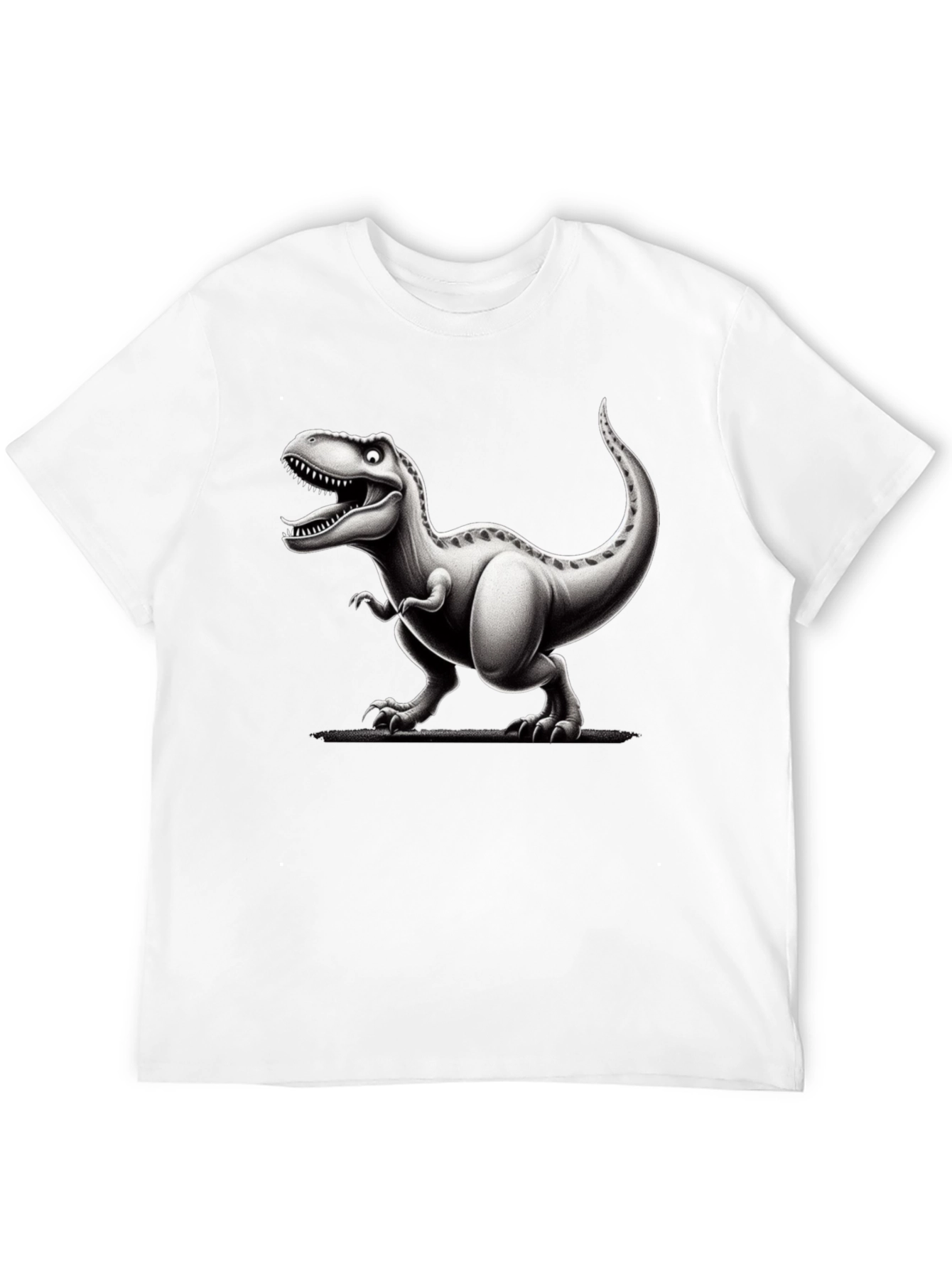 Cartoon Dinosaur Graphic T-Shirt