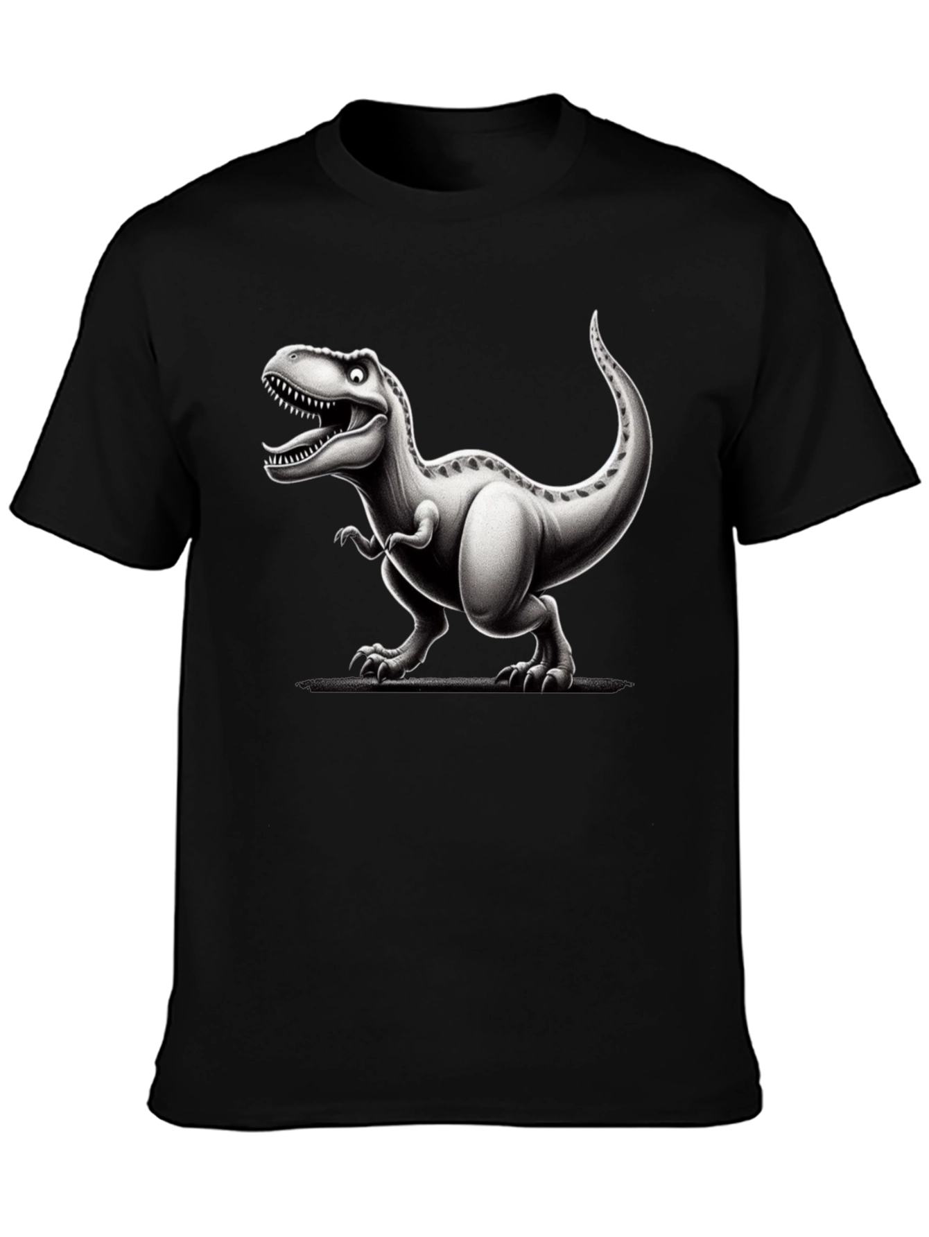 Cartoon Dinosaur Graphic T-Shirt