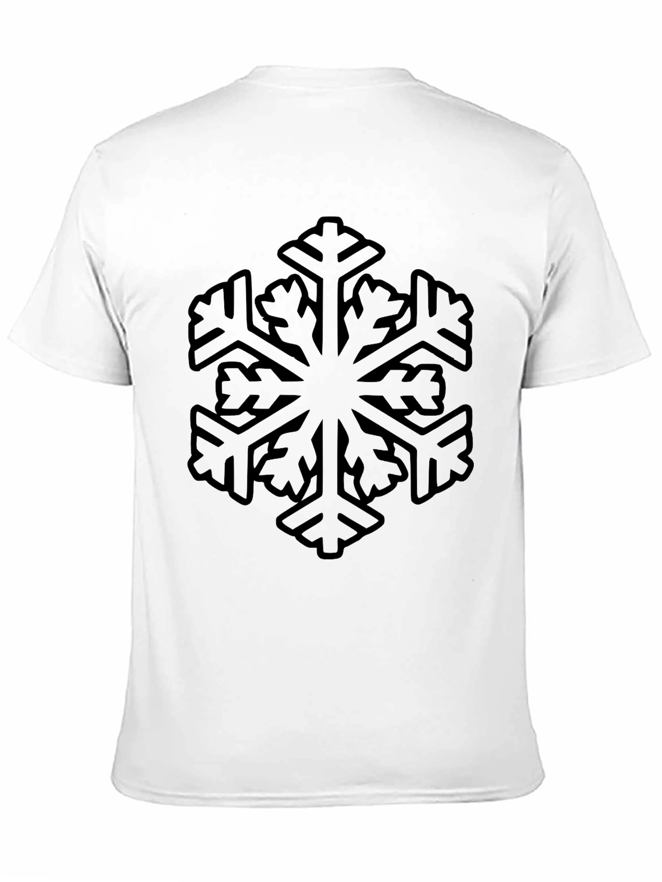 Black Snowflake Graphic Tee - Casual Comfort