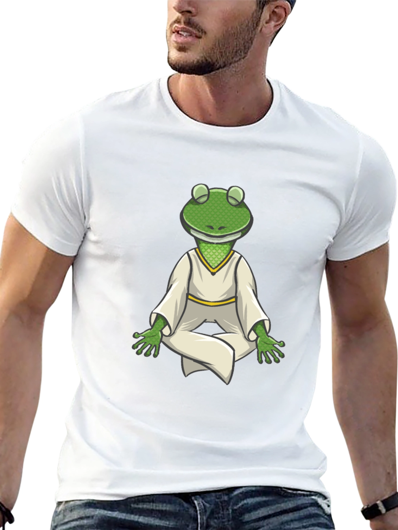 Zen Frog T-Shirt - Meditating Amphibian Tee