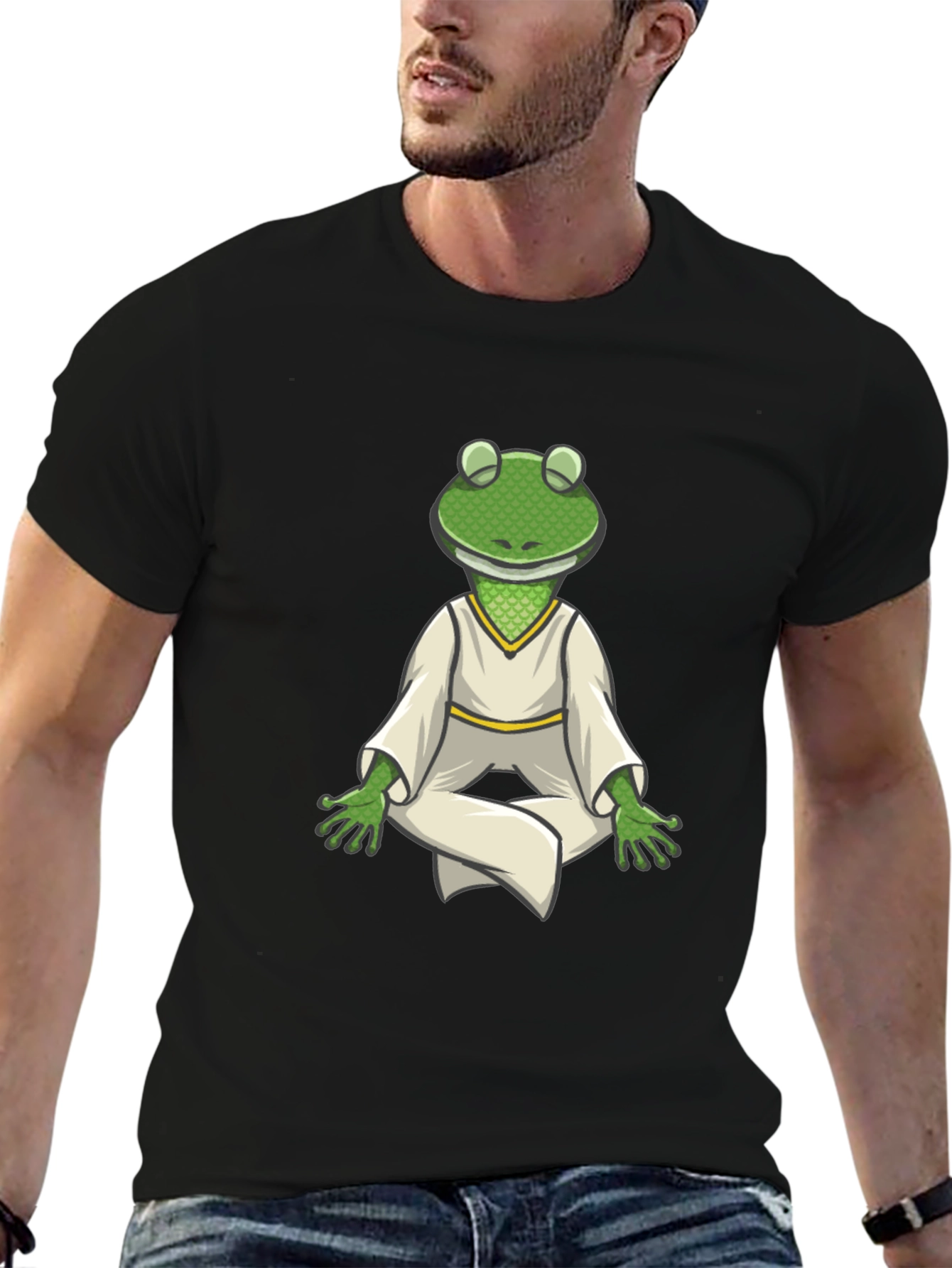 Zen Frog T-Shirt - Meditating Amphibian Tee