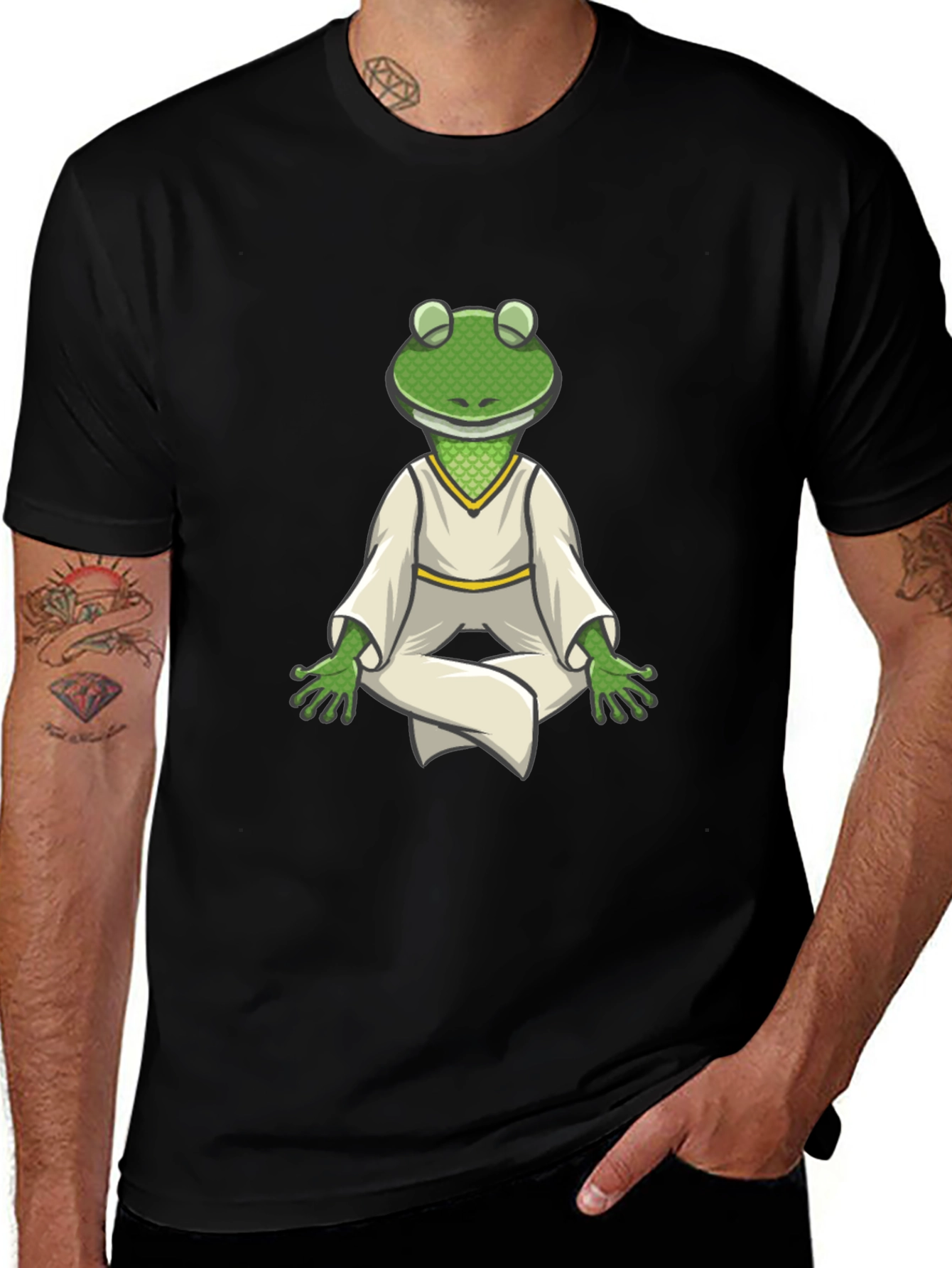 Zen Frog T-Shirt - Meditating Amphibian Tee