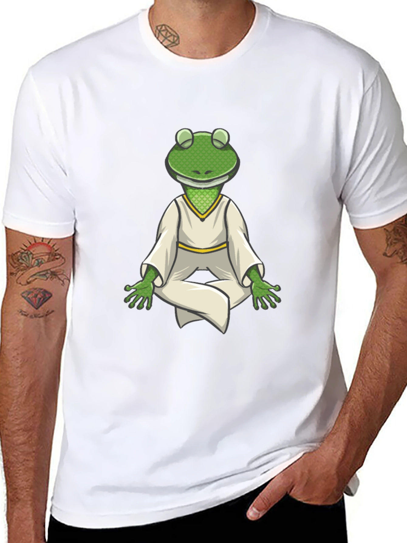 Zen Frog T-Shirt - Meditating Amphibian Tee