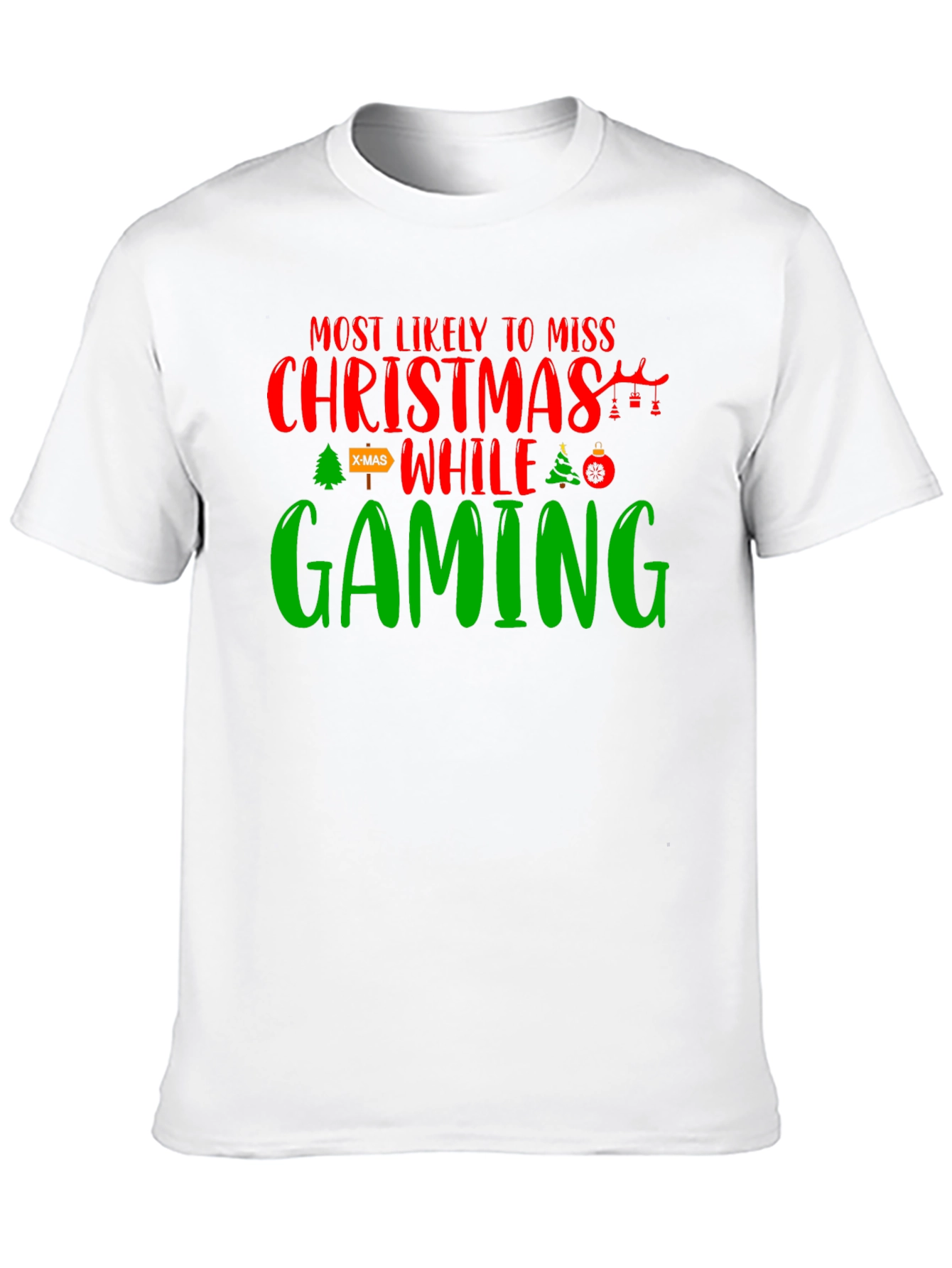 Gamer Christmas T-Shirt - Miss Christmas While Gaming