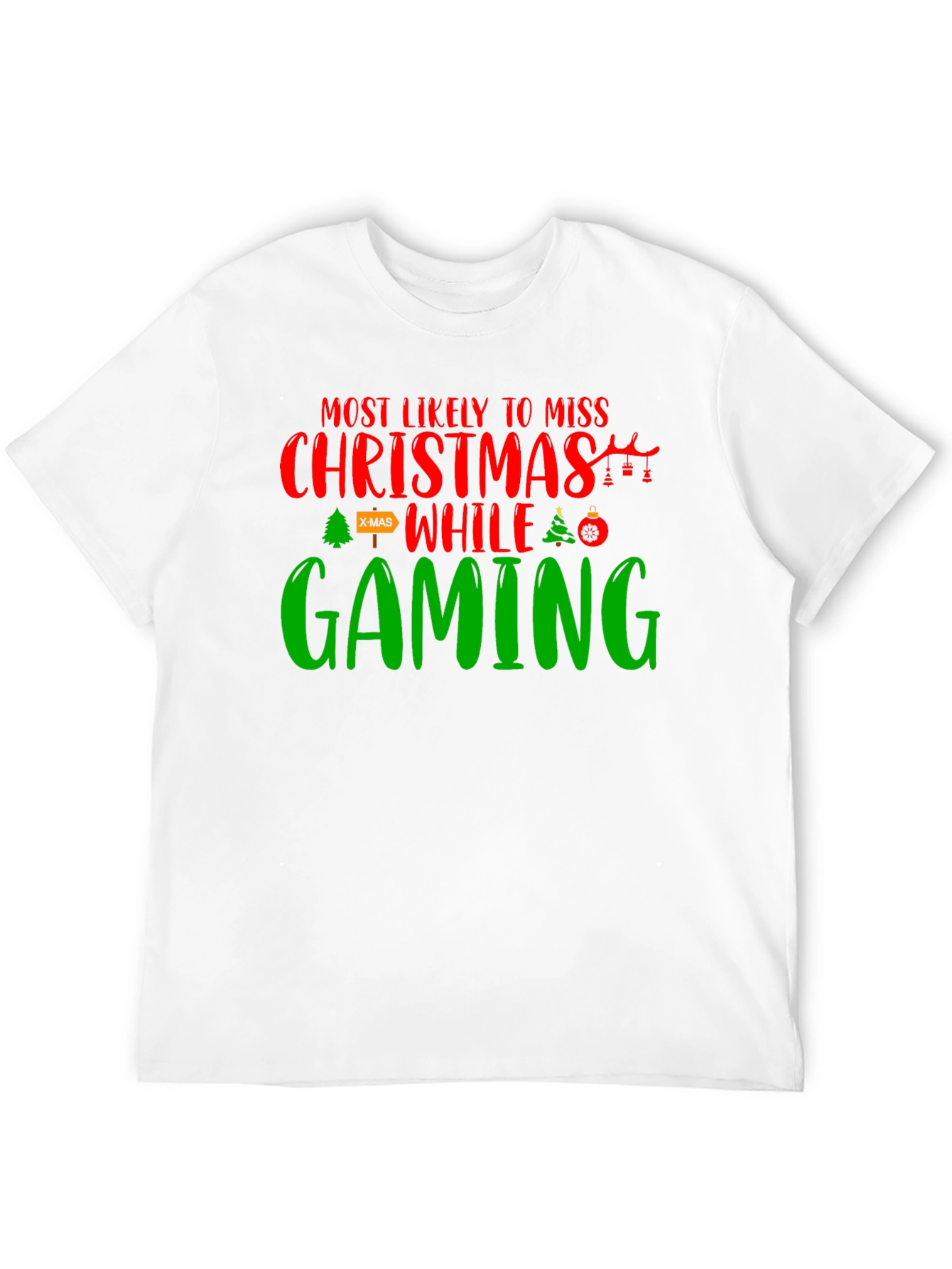 Gamer Christmas T-Shirt - Miss Christmas While Gaming