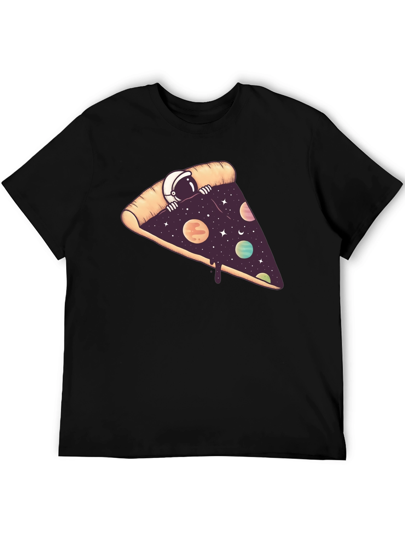 Cosmic Pizza Black T-Shirt