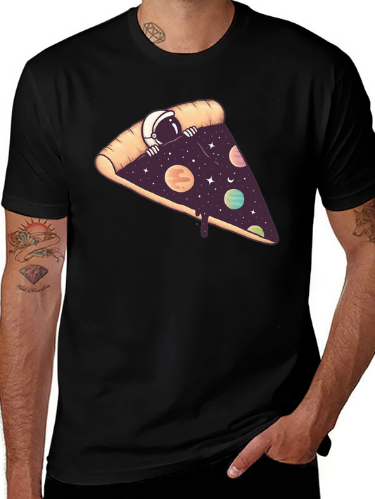 Cosmic Pizza Black T-Shirt