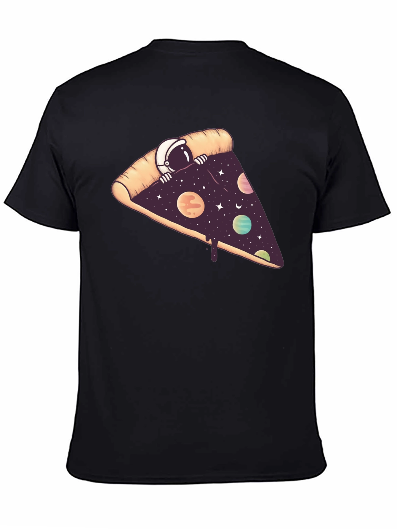 Cosmic Pizza Black T-Shirt